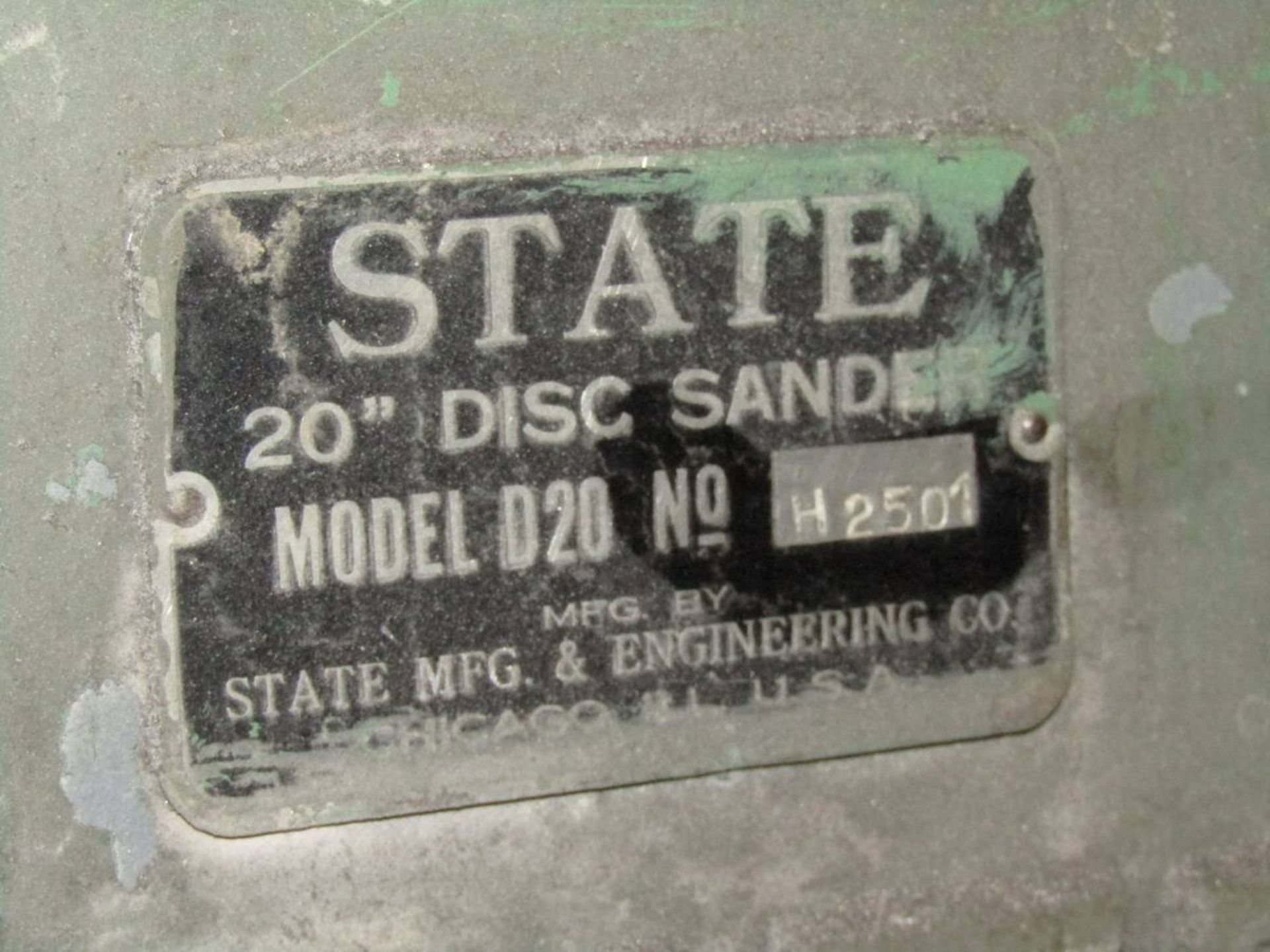 State D20 20" Disc Sander - Image 3 of 3