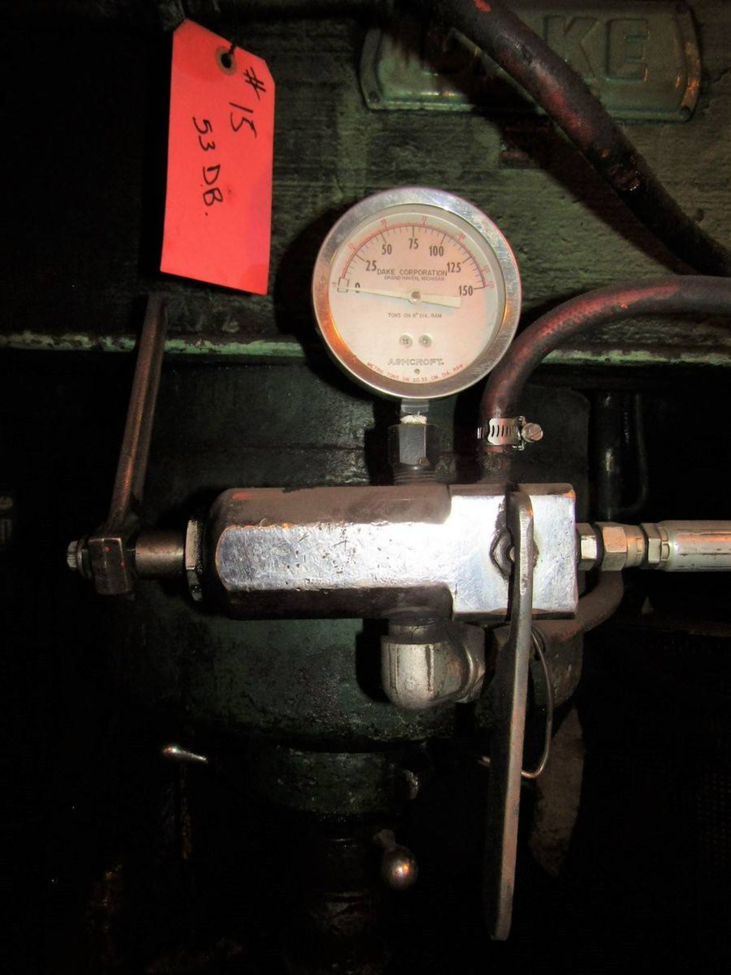 Dake 125H 125-Ton Pneumatic H-Frame Press - Image 4 of 5