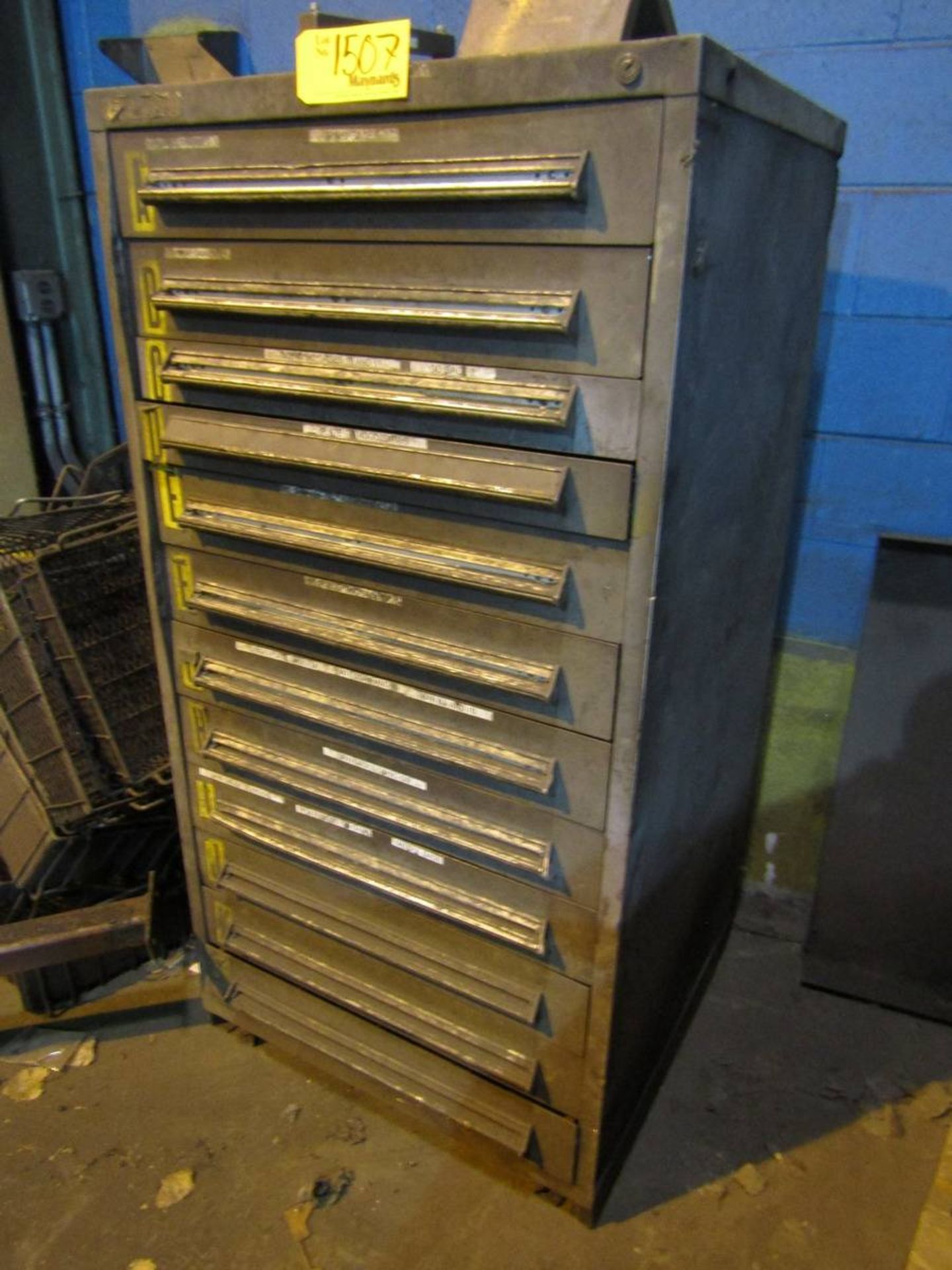 Stanley Vidmar 12-Drawer Heavy Duty Parts Cabinet