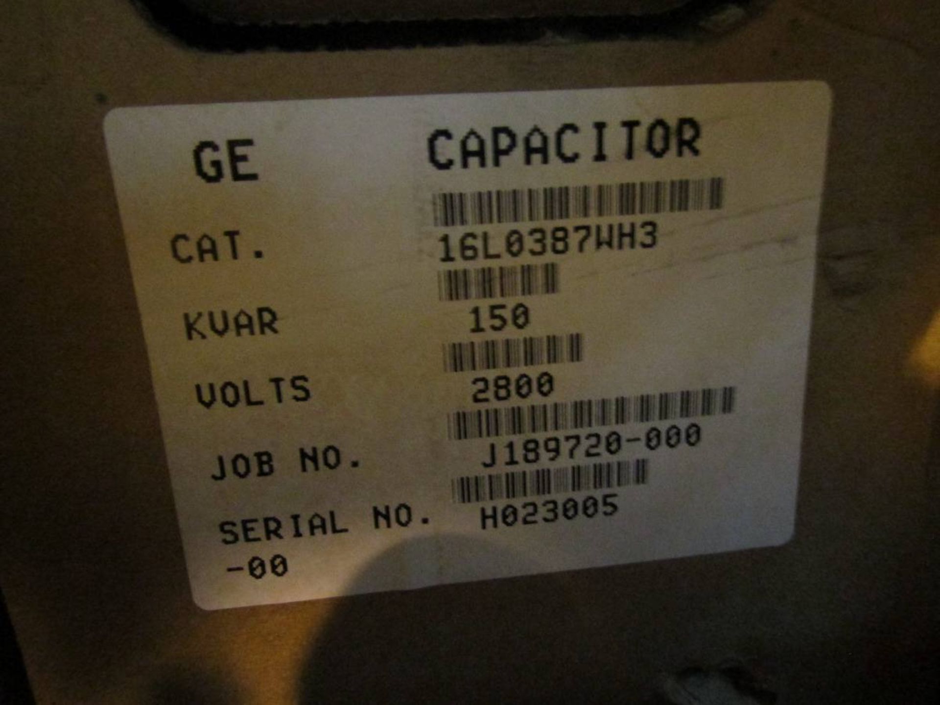 General Electric 16L0387WH3 Capacitor - Image 2 of 2