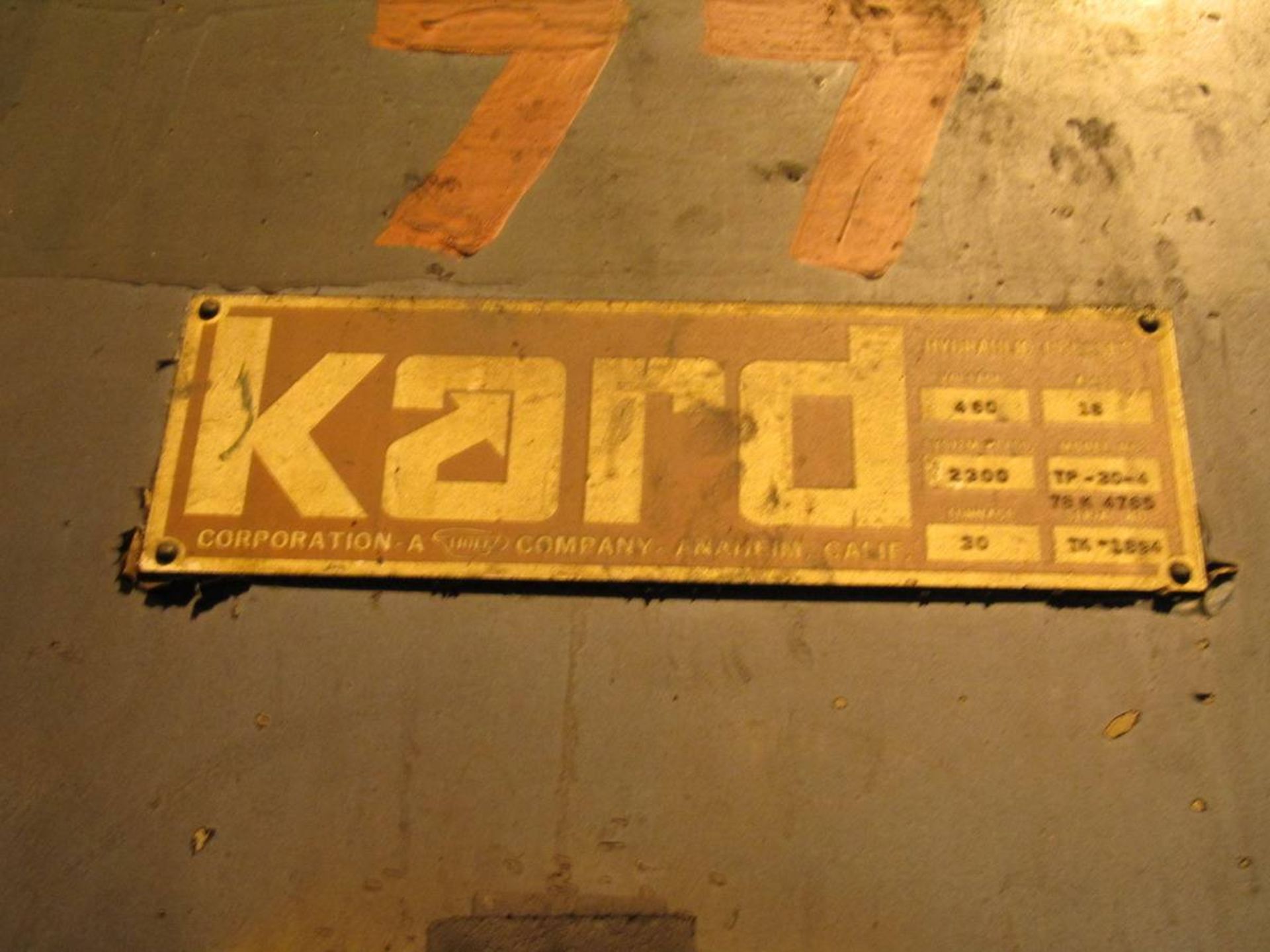 Kard TP-30-4 30-Ton 4-Post Hydraulic Trim Press - Image 6 of 6