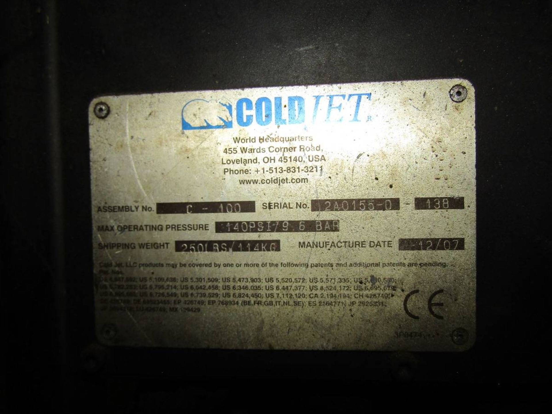 Cold Jet Aero C100 Pneumatic Dry Ice Blasting Machine - Image 2 of 2