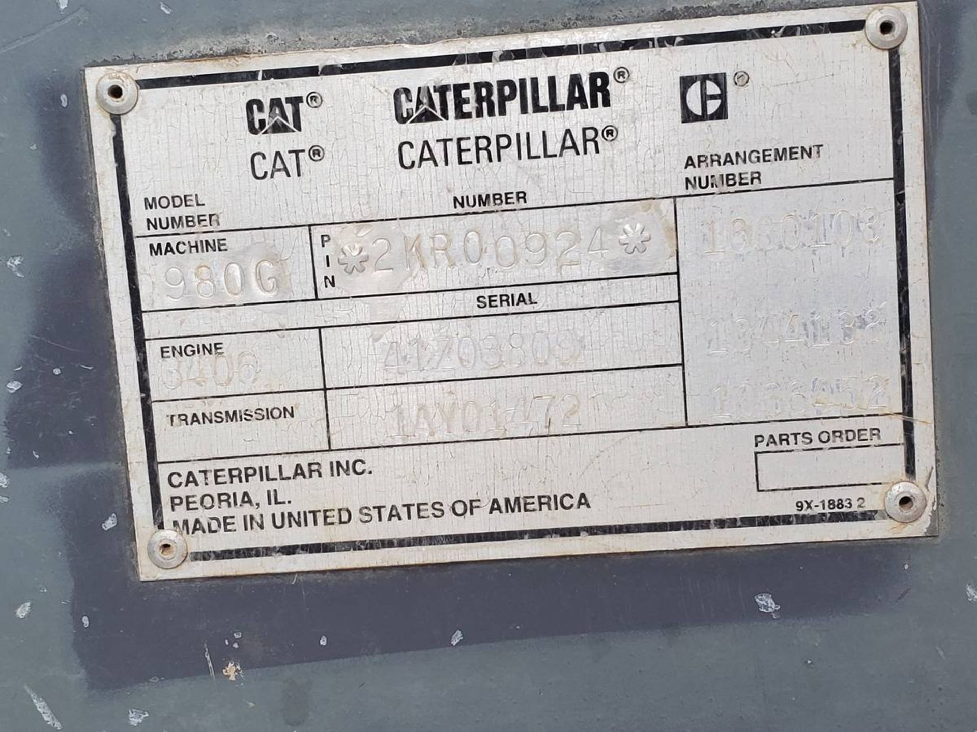 1996 Caterpillar 980G Wheel Loader - Image 9 of 9