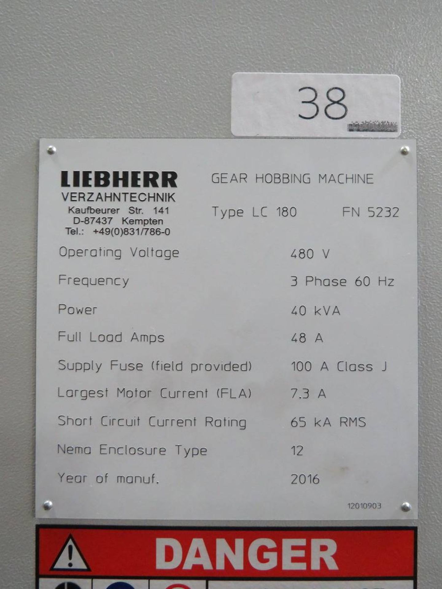 2016 Liebherr LC 180 CNC Gear Hobber - Image 8 of 12