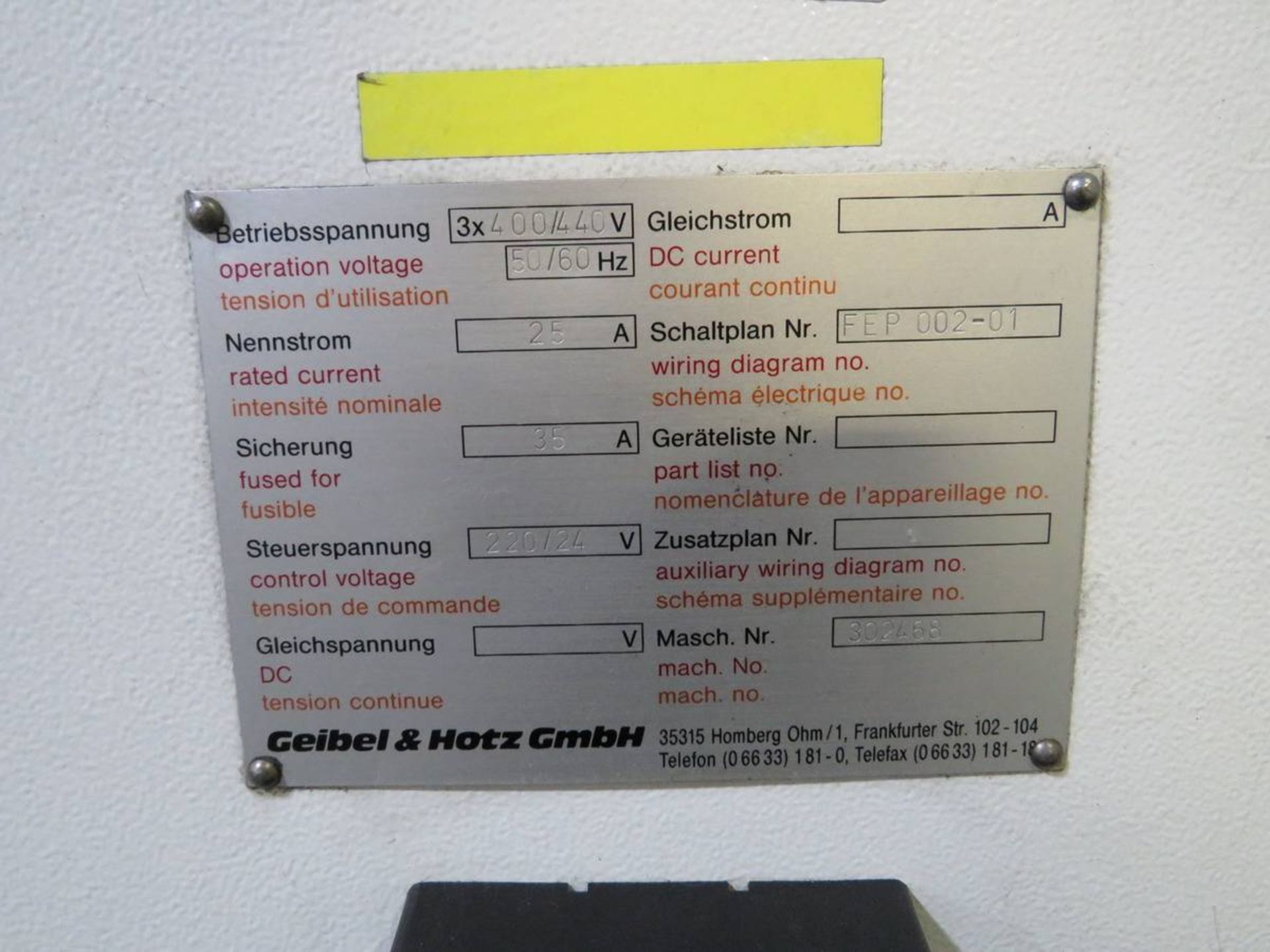 2003 Geibel & Holtz Schleiftechnik FI 600 CNC 3-Tape Polisher - Image 9 of 11