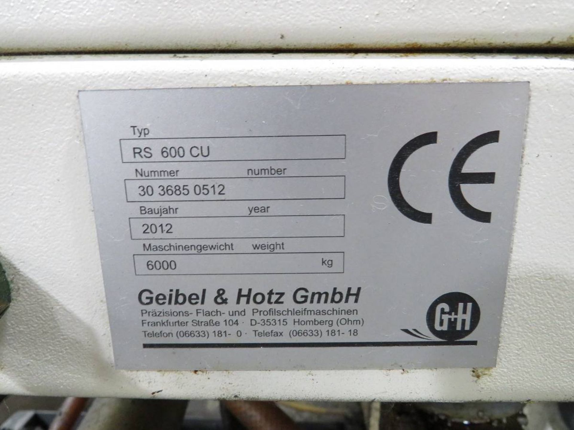 2012 Geibel & Holtz Schleiftechnik RS 600 CU CNC Cylindrical Grinder - Image 7 of 7