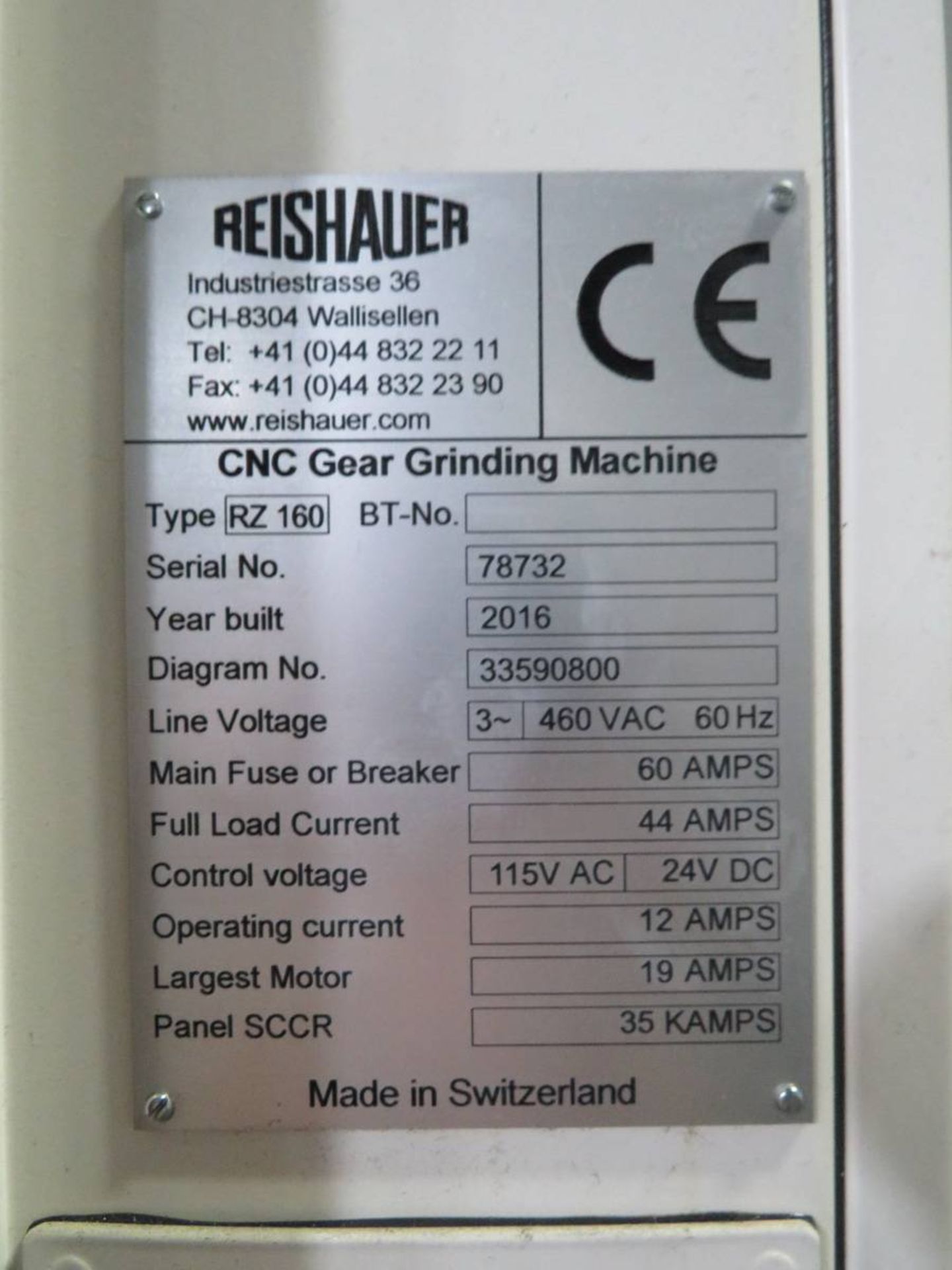 2016 Reishauer RZ 160 CNC Gear Grinder - Image 10 of 17