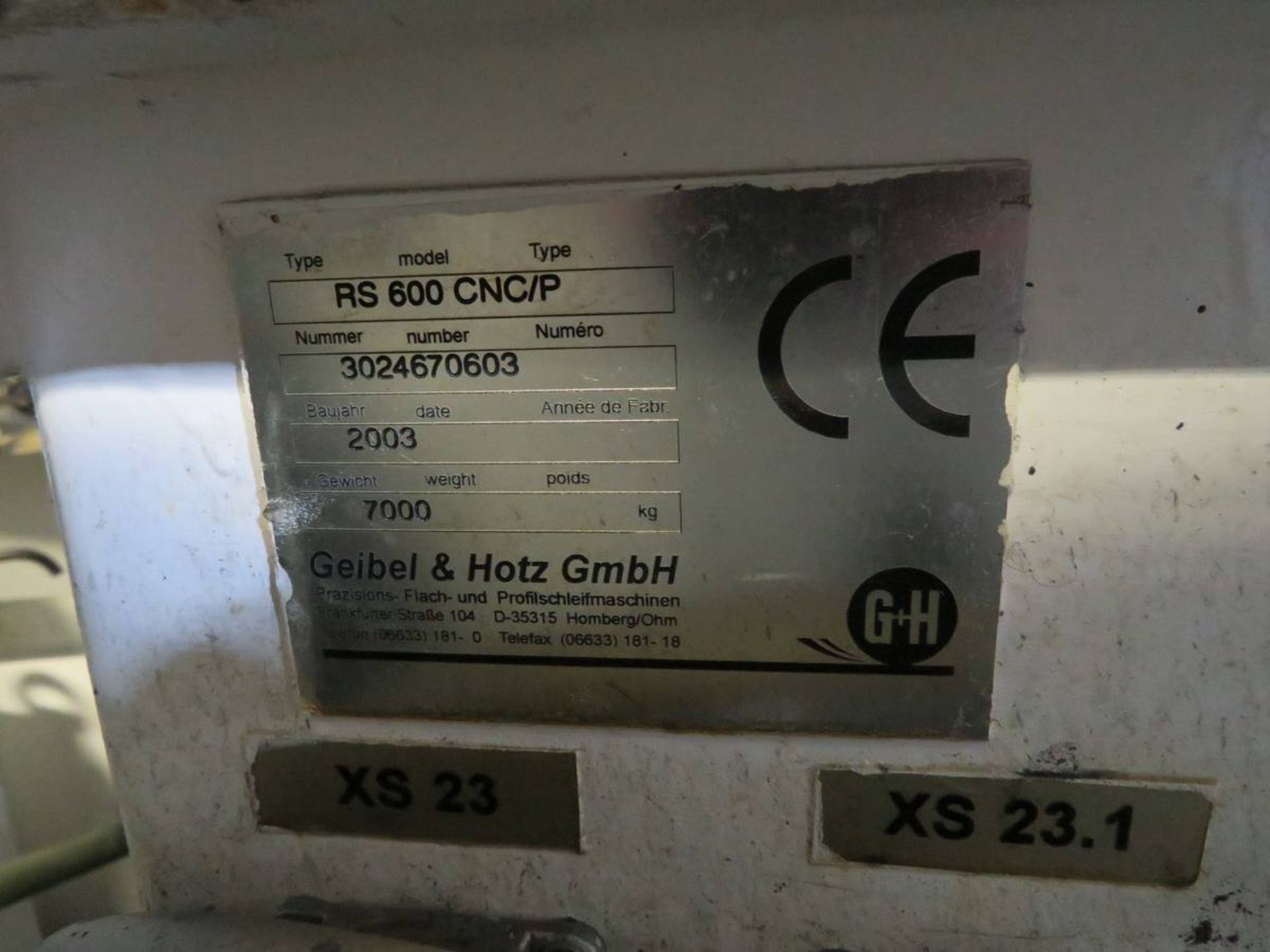 2003 Geibel & Holtz Schleiftechnik RS 600 CU CNC Cylindrical Grinder - Image 7 of 9