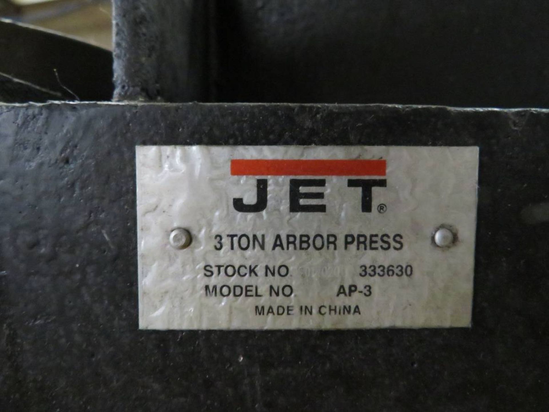 Jet AP-3 3 T Arbor Press - Image 2 of 2