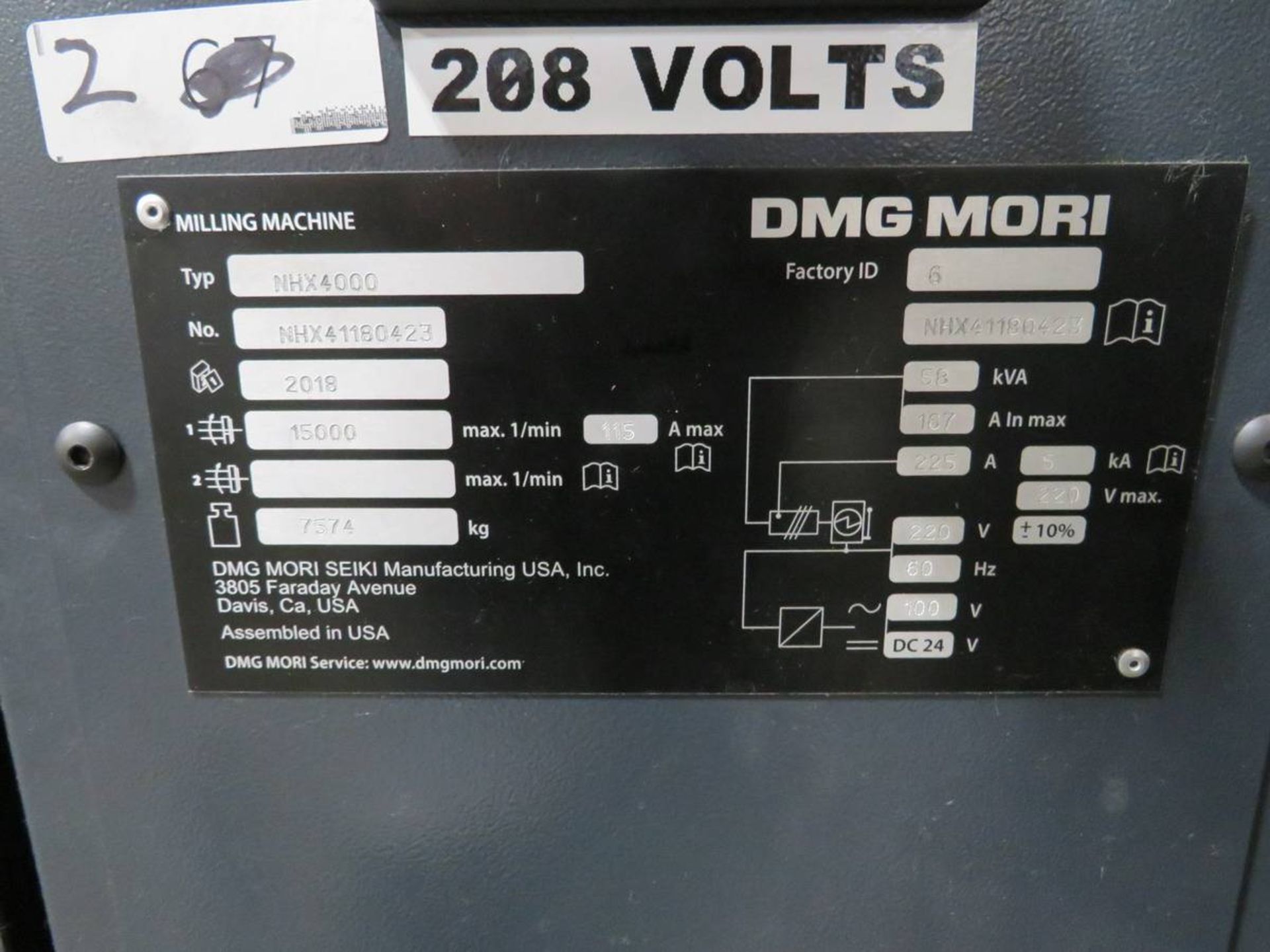2018 DMG Mori NHX4000 CNC Horizontal Machining Center - Image 6 of 7