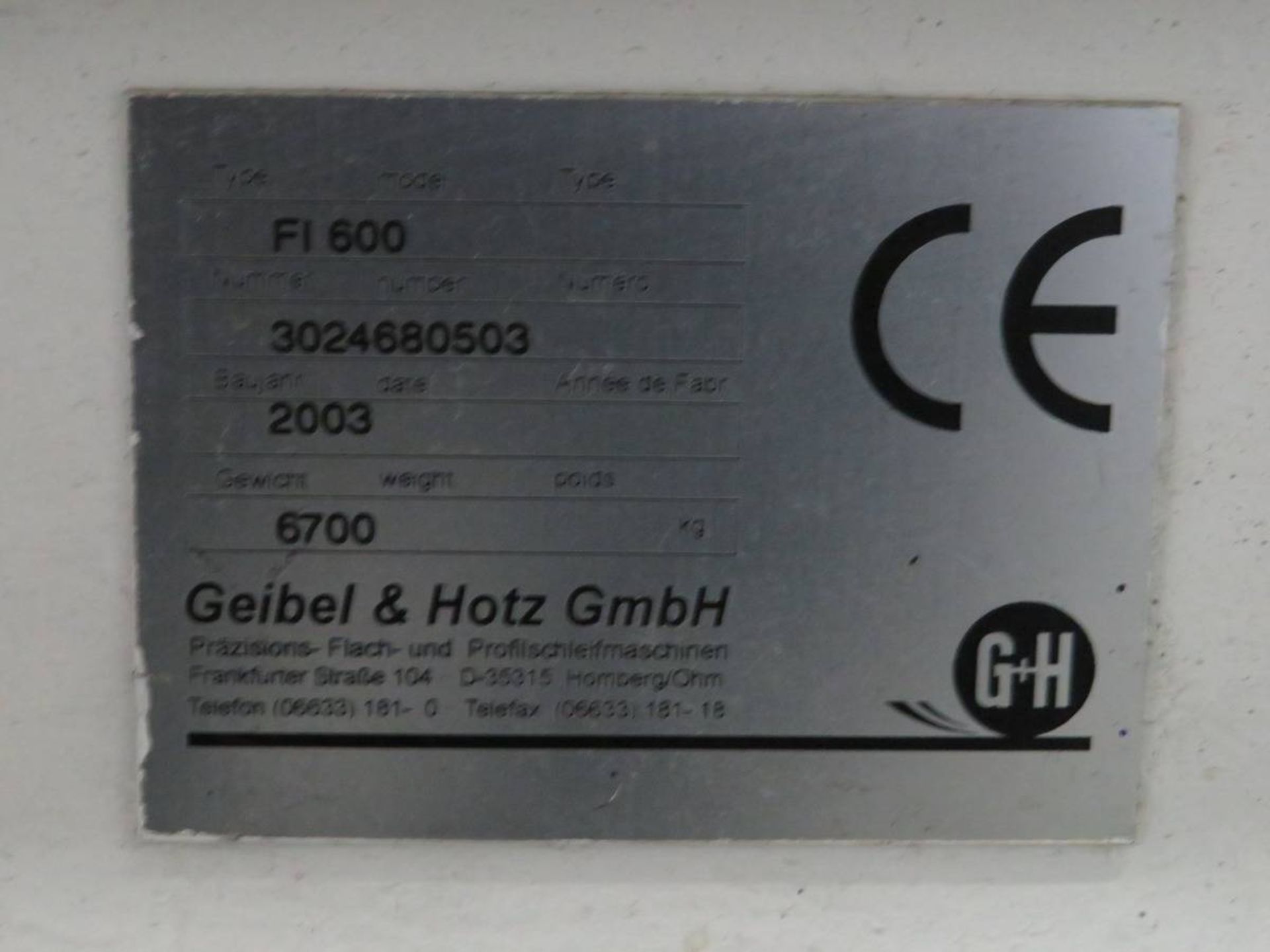 2003 Geibel & Holtz Schleiftechnik FI 600 CNC 3-Tape Polisher - Image 7 of 11