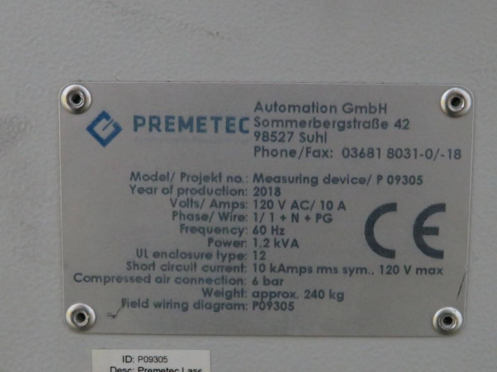 2018 Premetec P09305 Measuring Device - Image 4 of 4