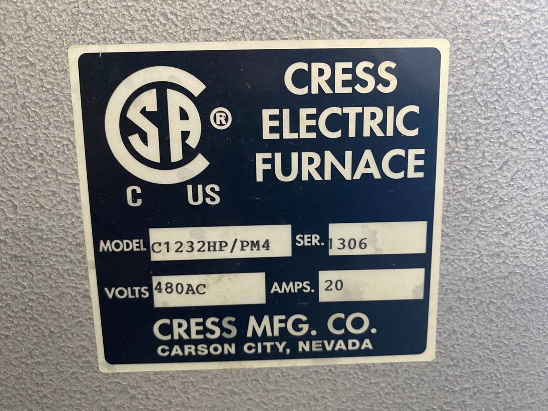 Cress Electric C123HP/PM4 Furnace - Image 4 of 4