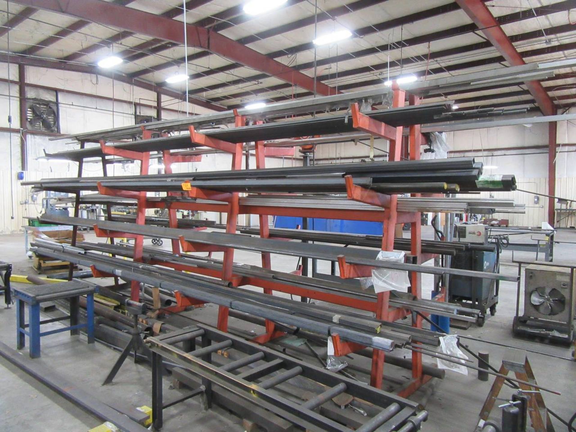 Cantilever Rack with Steel Inventory