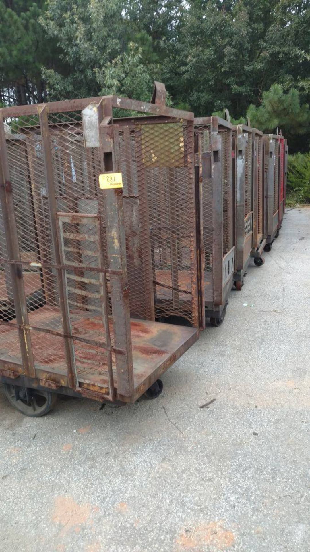 Lot of (10) Steel Baskets with Casters - Image 2 of 2