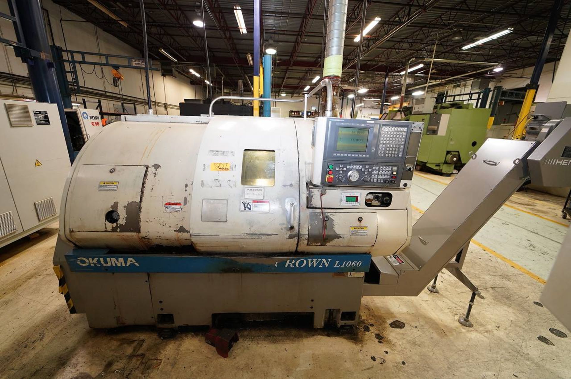 Okuma Crown L1060 CNC Turning Center Max. Swing Over Bed: 21.65", Max. Swing Over Cross Slide: 15. - Image 13 of 13