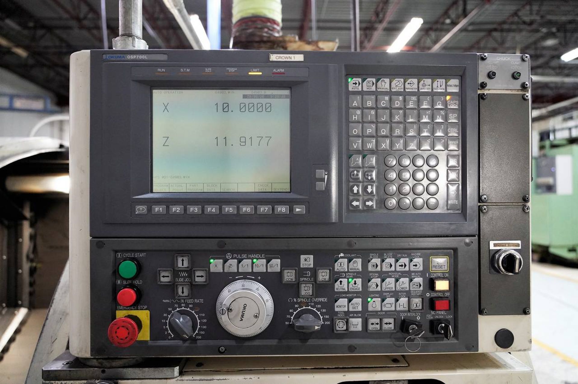 Okuma Crown L1060 CNC Turning Center Max. Swing Over Bed: 21.65", Max. Swing Over Cross Slide: 15. - Image 4 of 13