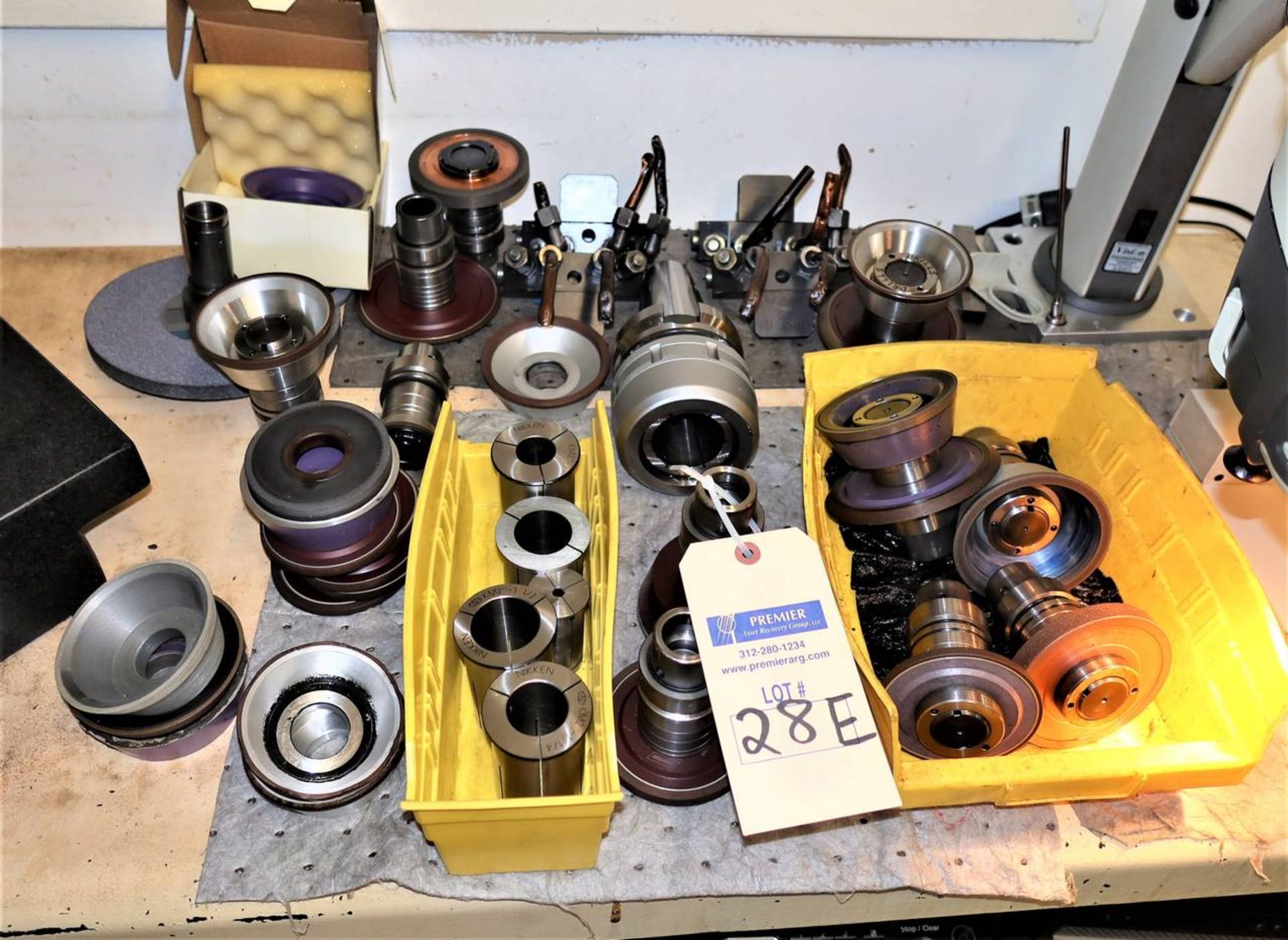 Lot Of Grinding Wheels, Tool Holders, Collets
