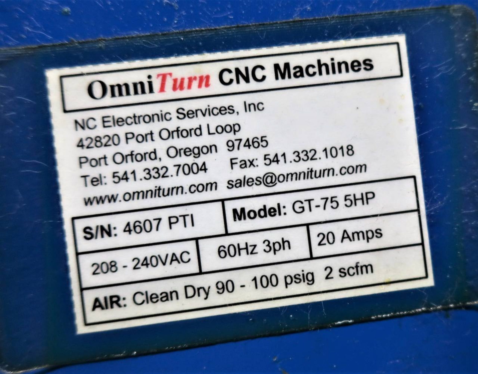 Omniturn GT-75 Series II CNC Gang Tool Lathe - Image 6 of 7
