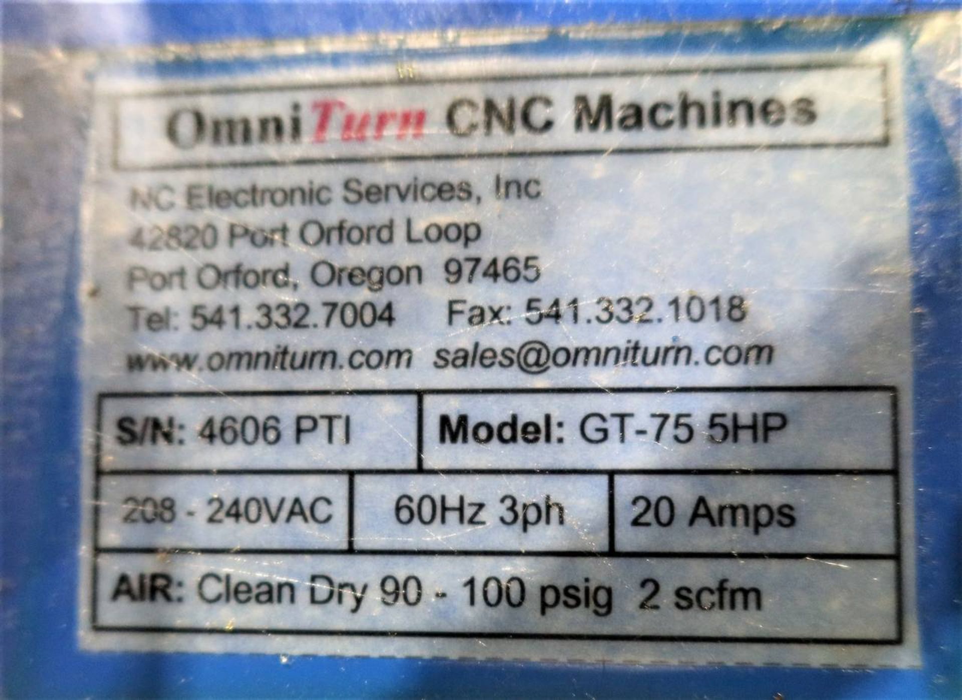 Omniturn GT-75 Series II CNC Gang Tool Lathe - Image 5 of 6