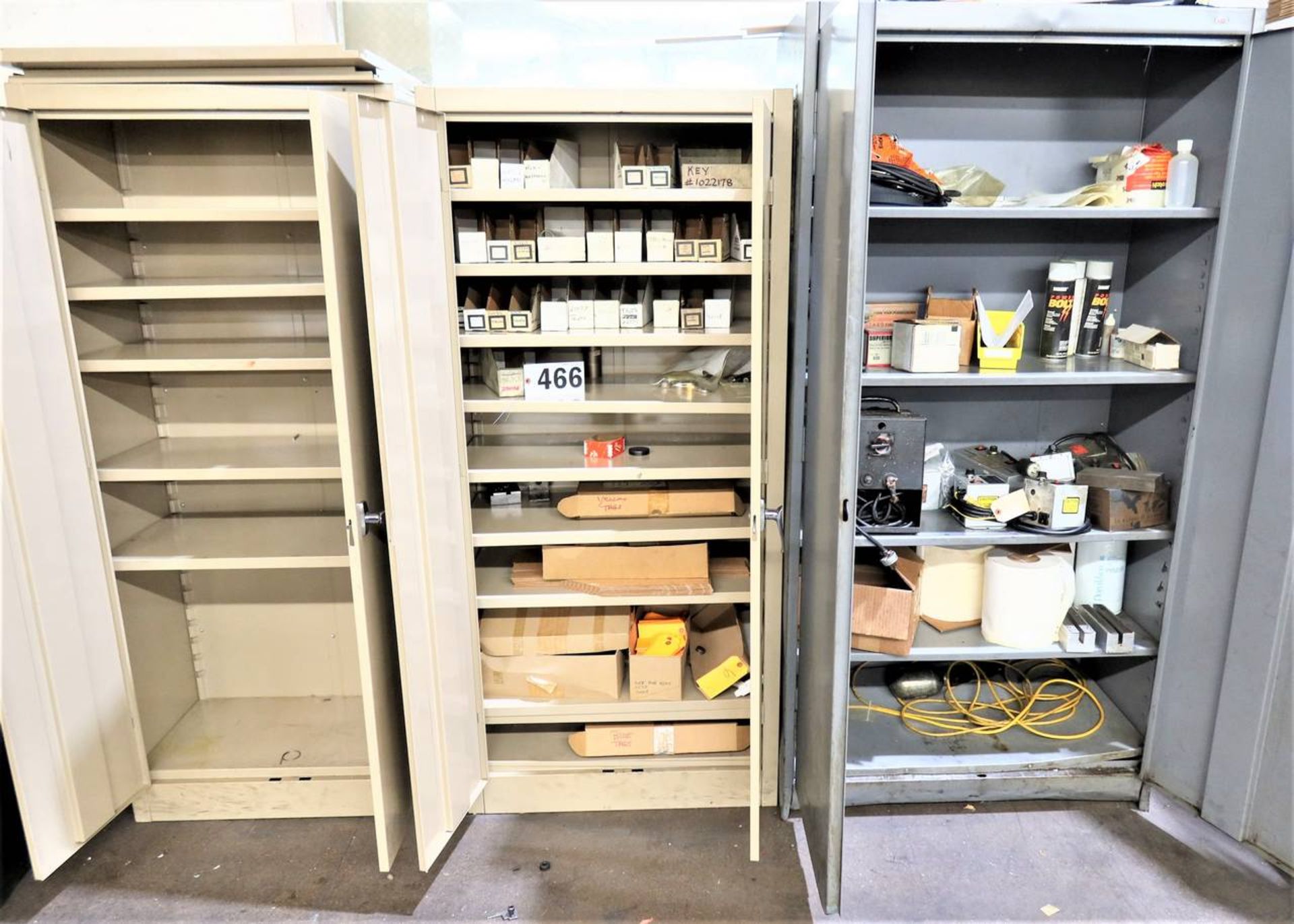 (3) Cabinets With Contents