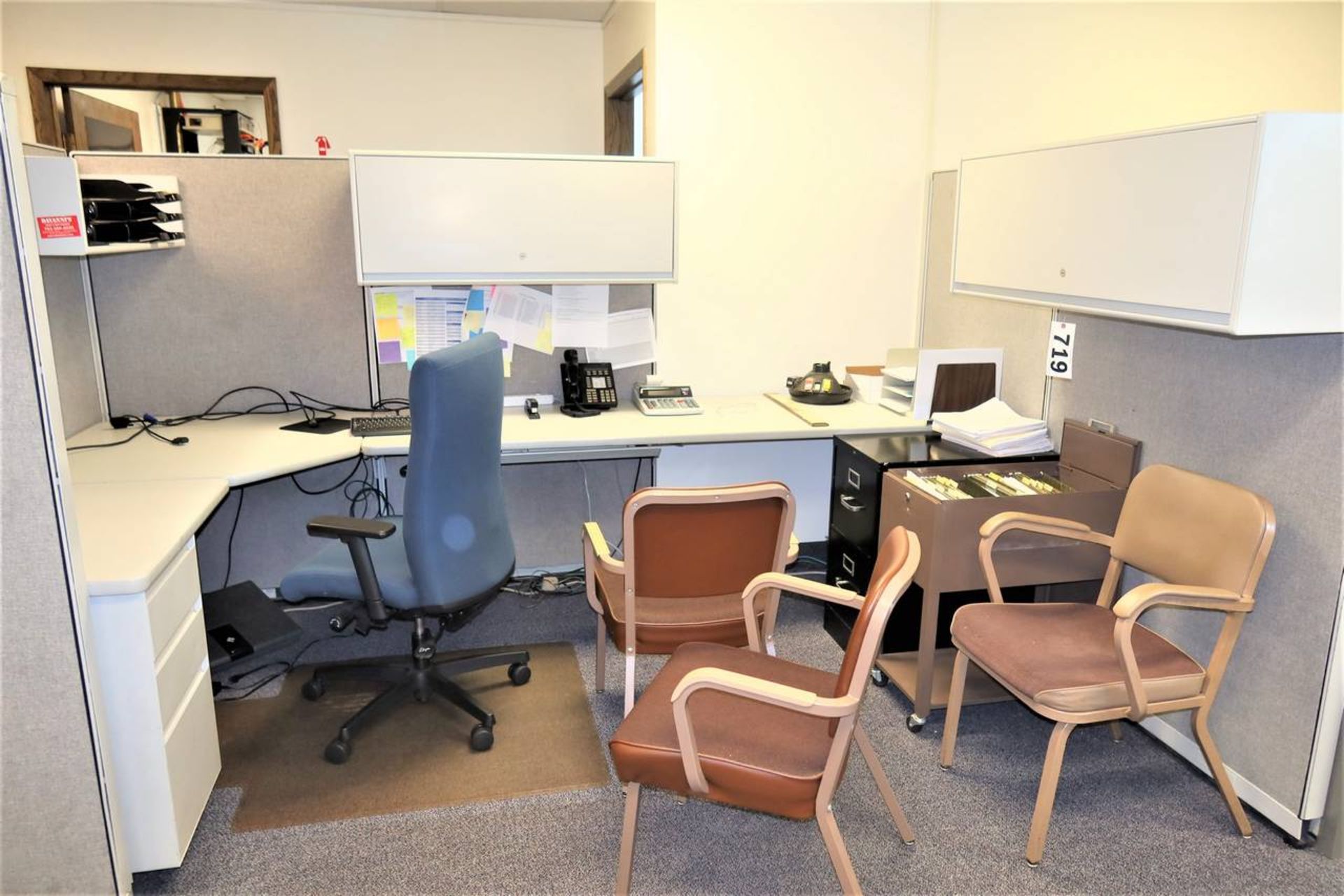 (3) Partitioned Offices With Desks,