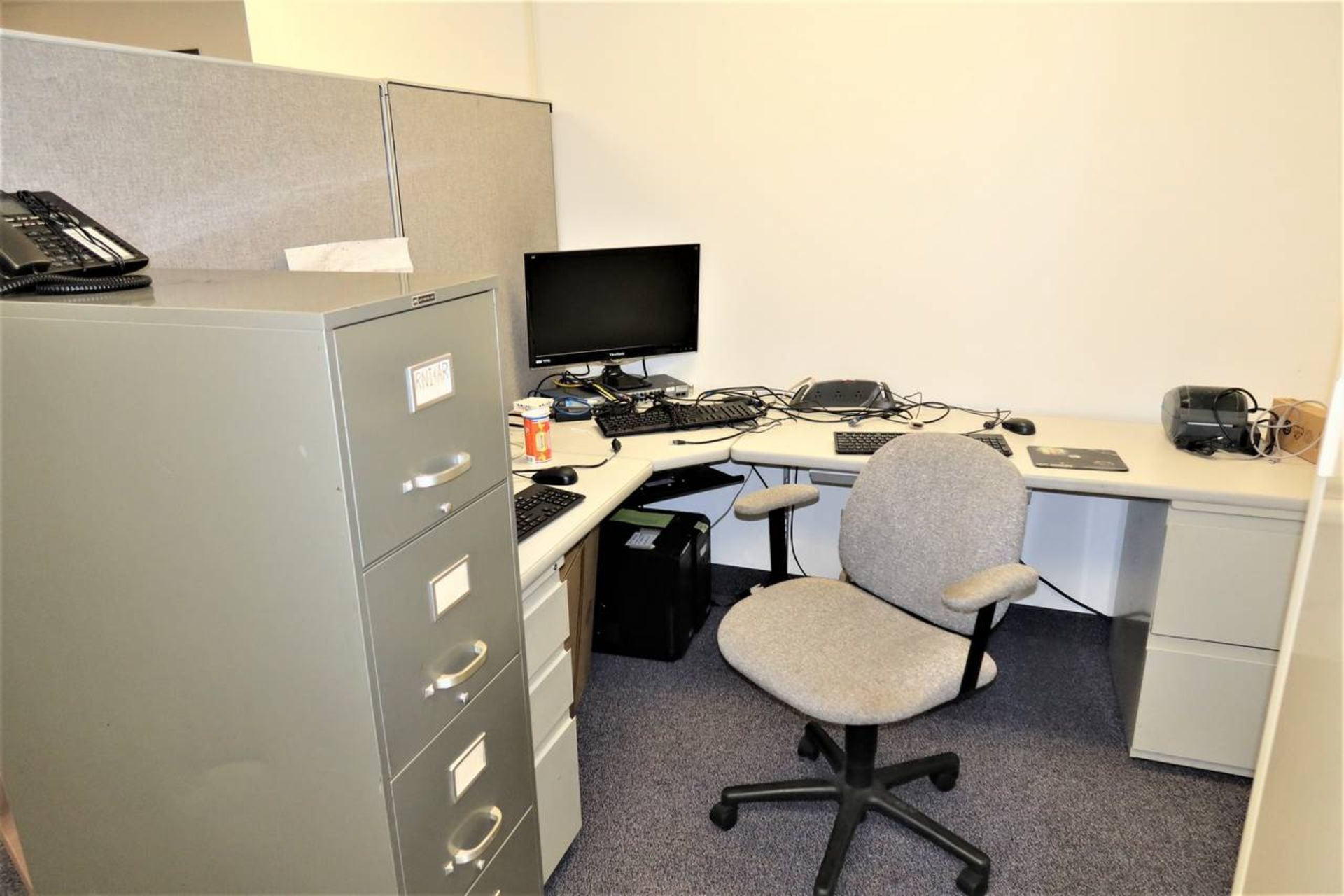 (3) Partitioned Offices With Desks, - Image 3 of 3