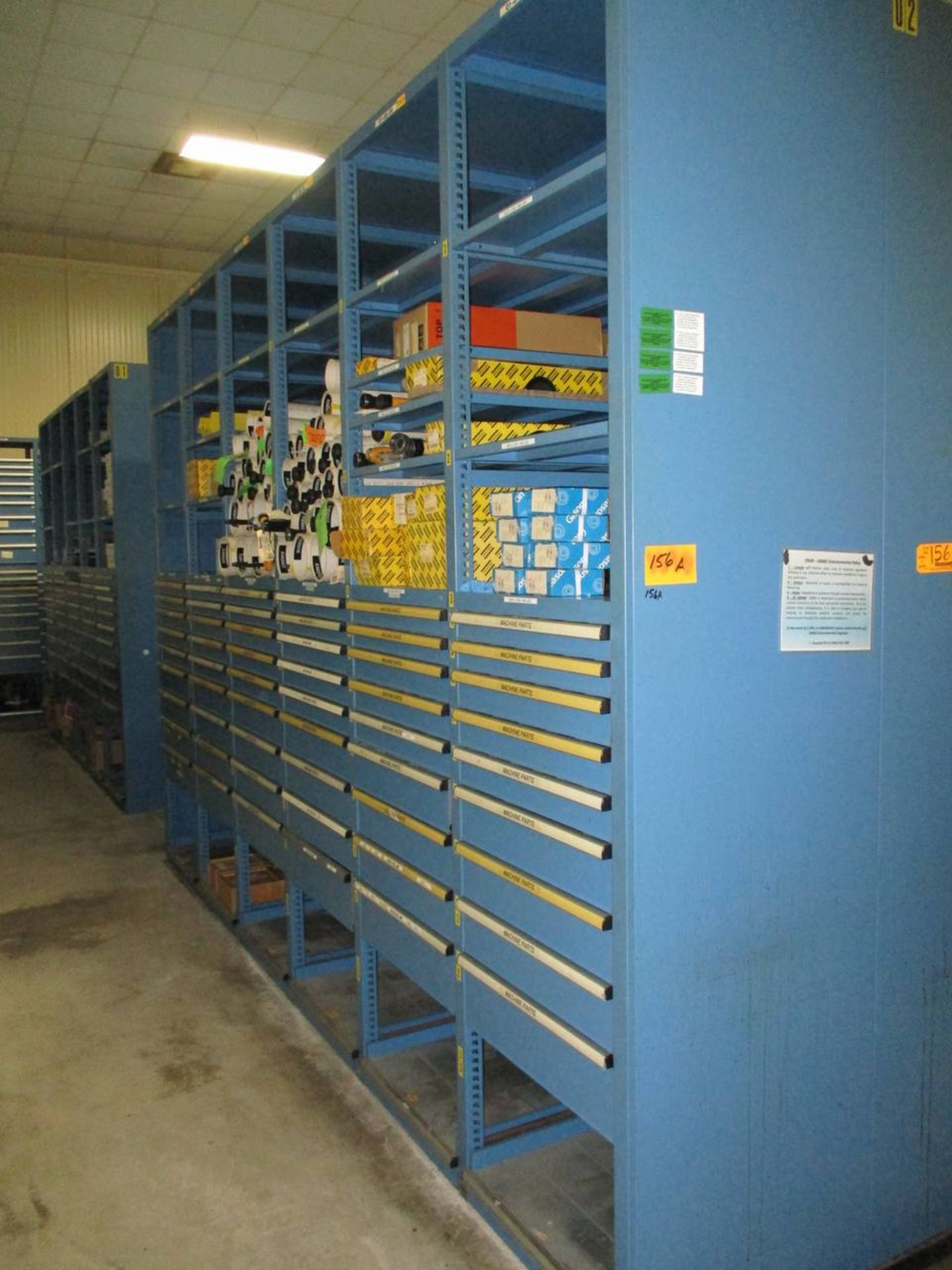 Six-Section Storage Cabinets in One Row