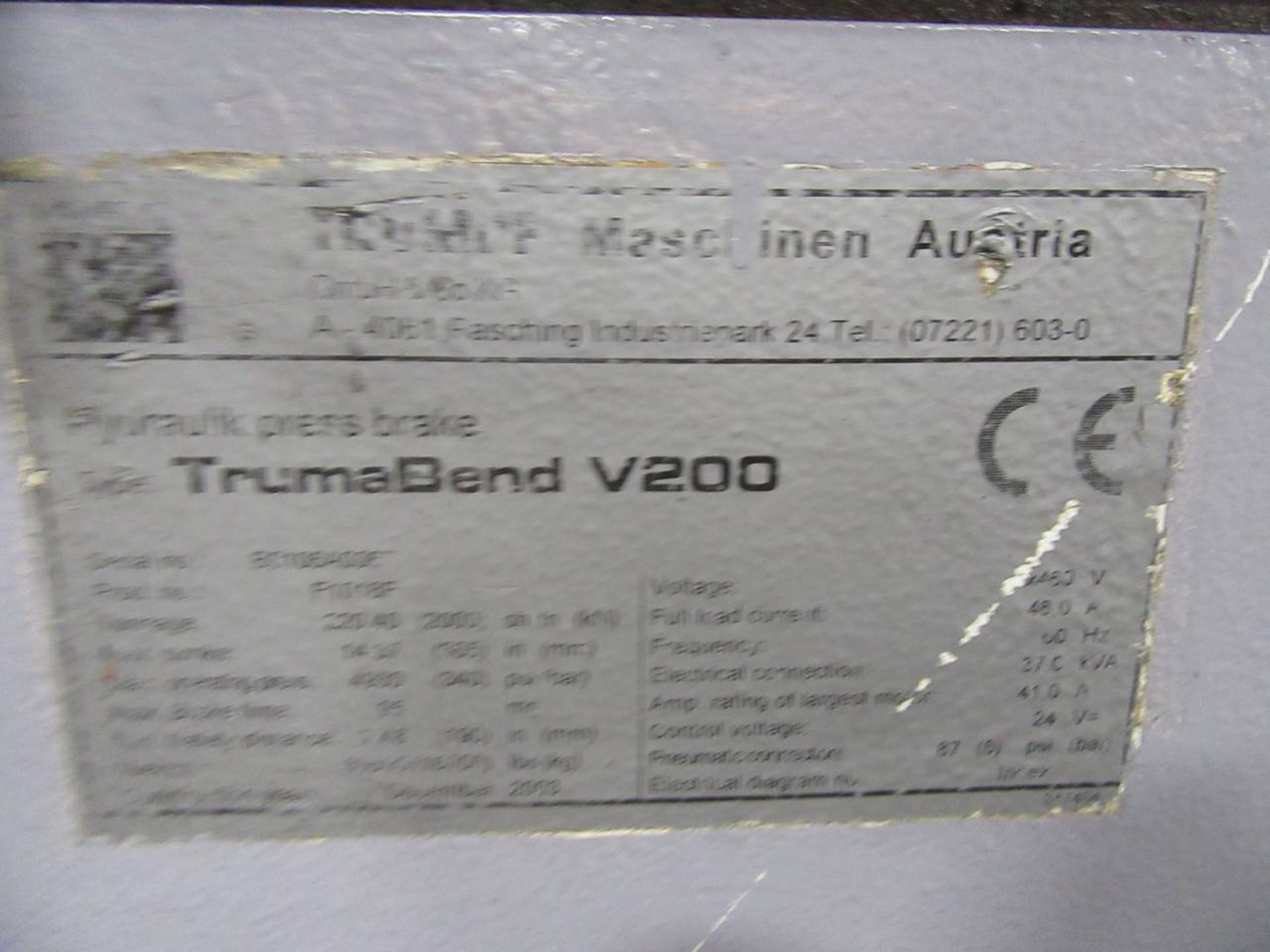 2003 Trumpf Truma Bend V200 220 Ton Hydraulic 9-axis CNC Press Brake - Image 7 of 7