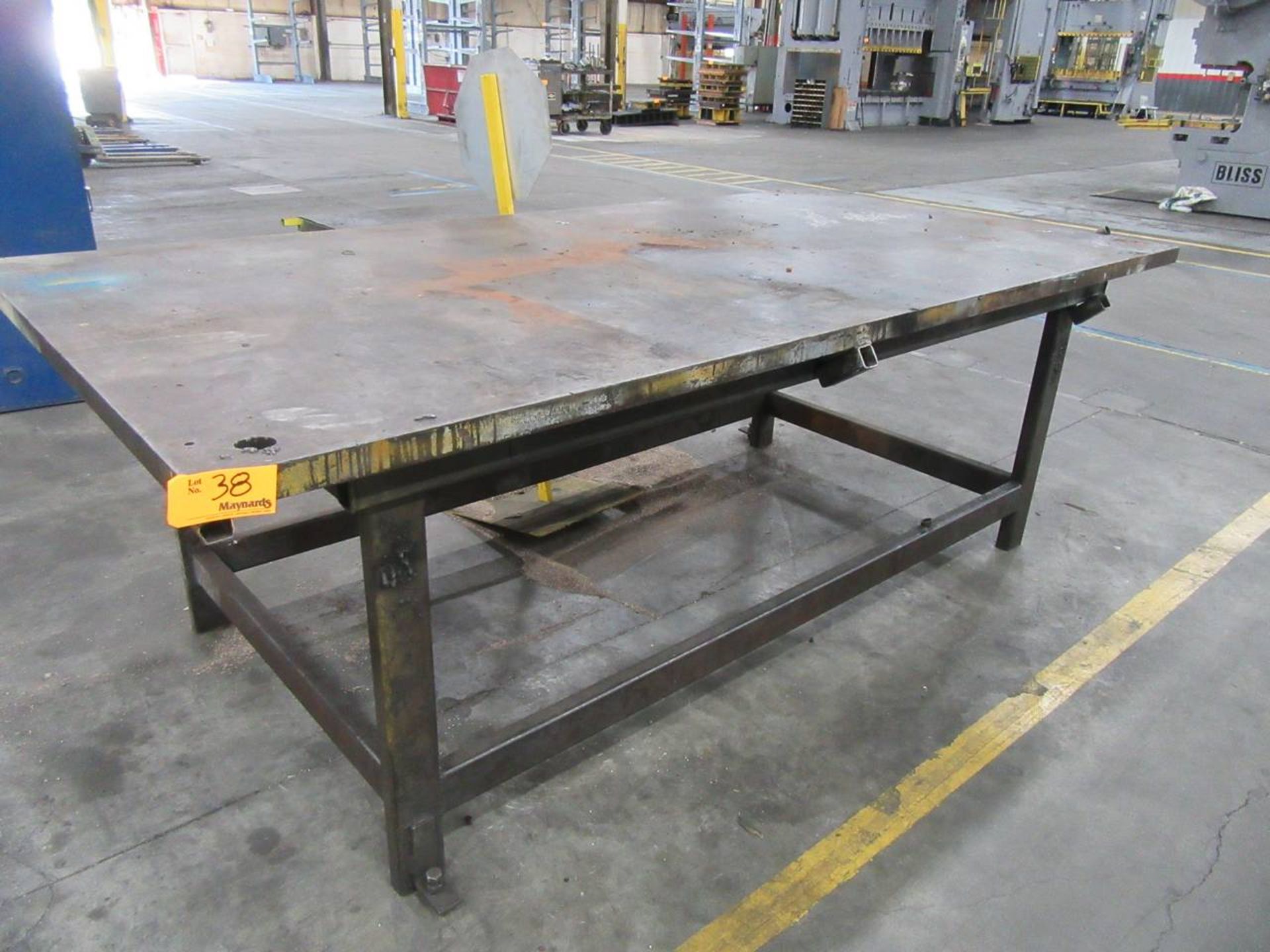 10' W x 5' L Steel Table