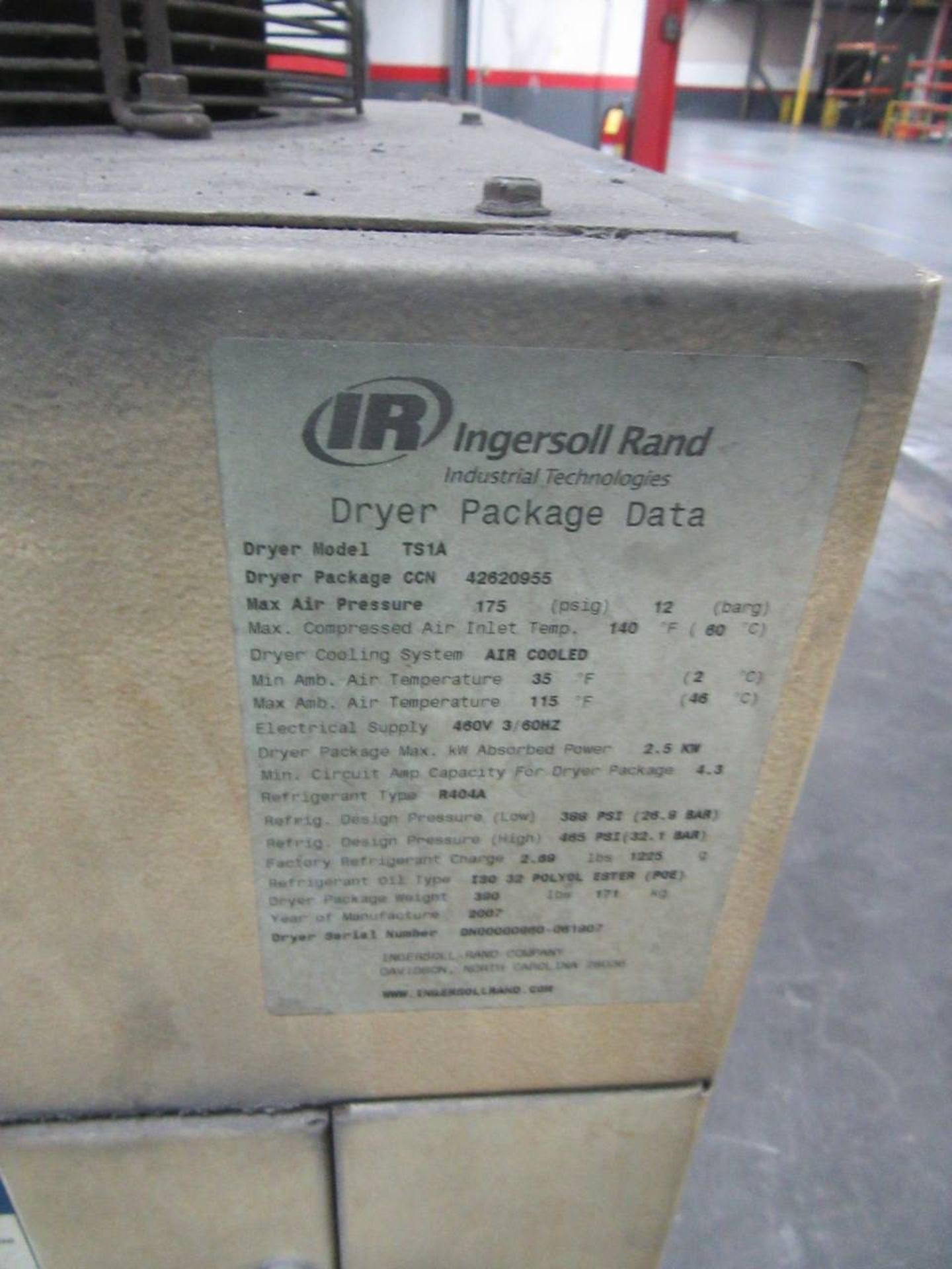 Ingersoll Rand TS1A Air Dryer - Image 2 of 2
