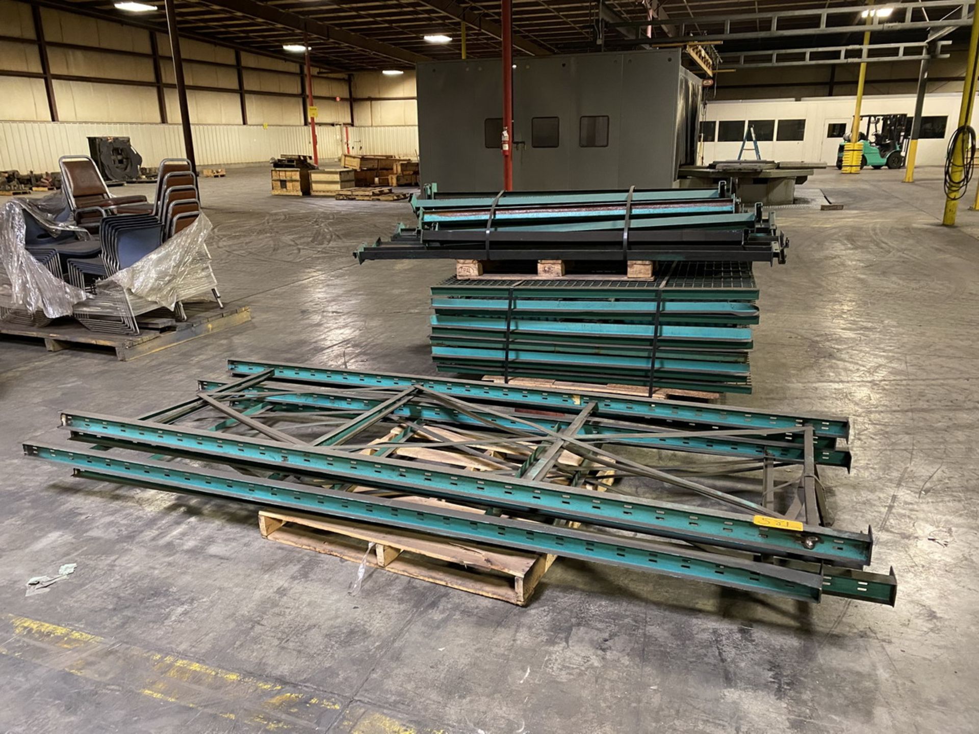 14-Sections of Pallet Racking w/ 72" Crossbeams and Wire Decks to include (2) Skids of - Image 9 of 11
