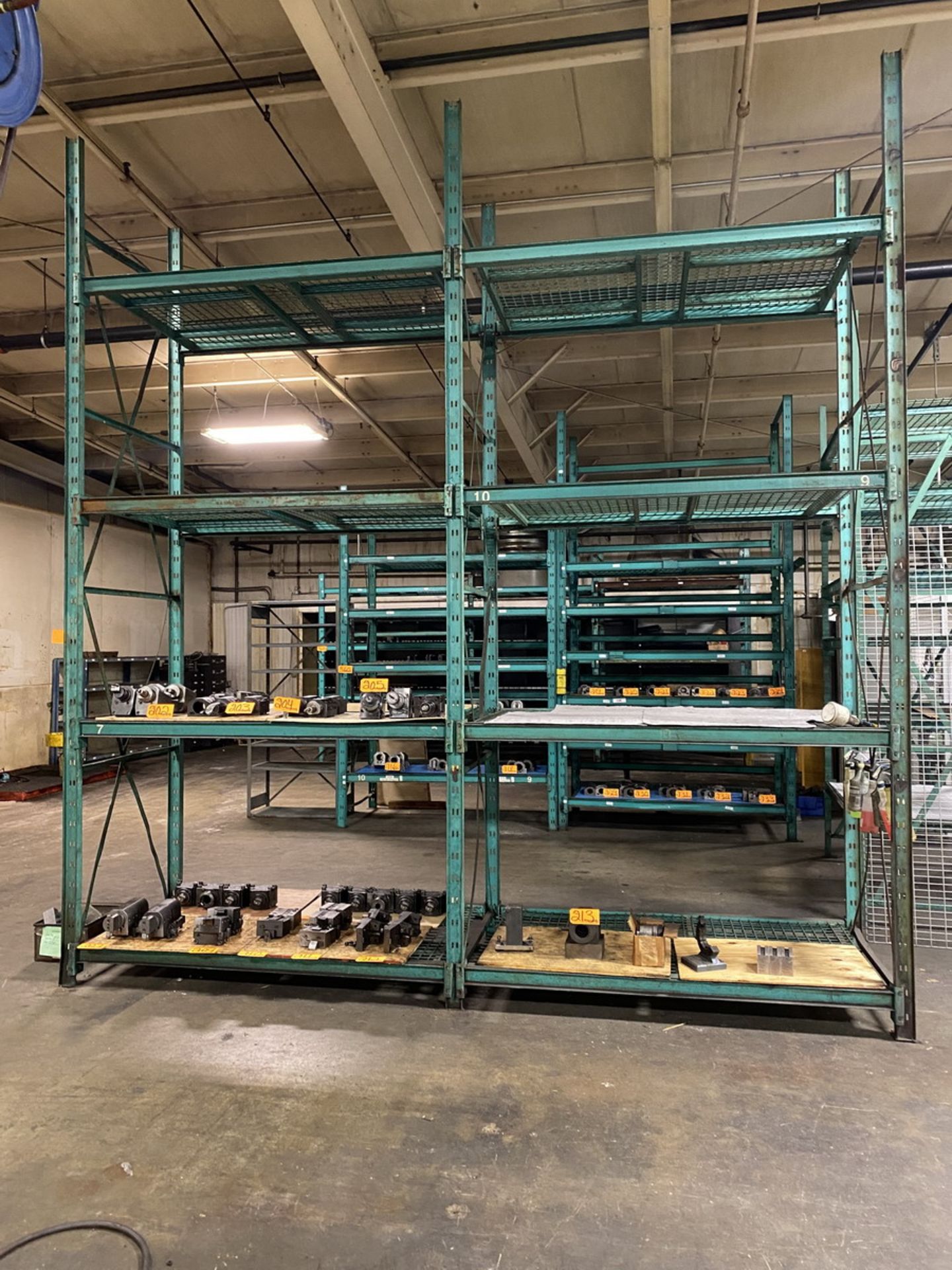 8 Sections of Various Sized Pallet Racking w/ 72'' Crossbeams and Wire Decking - Image 2 of 5
