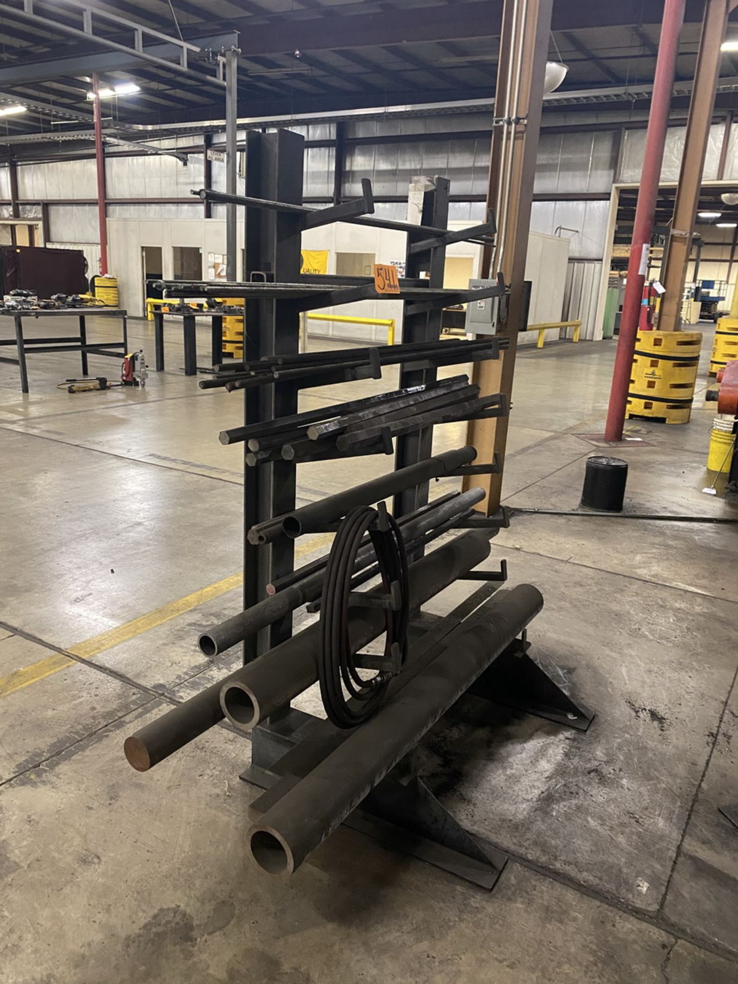 72" x 38'' x 32'' Die Rack to include Various Raw Material