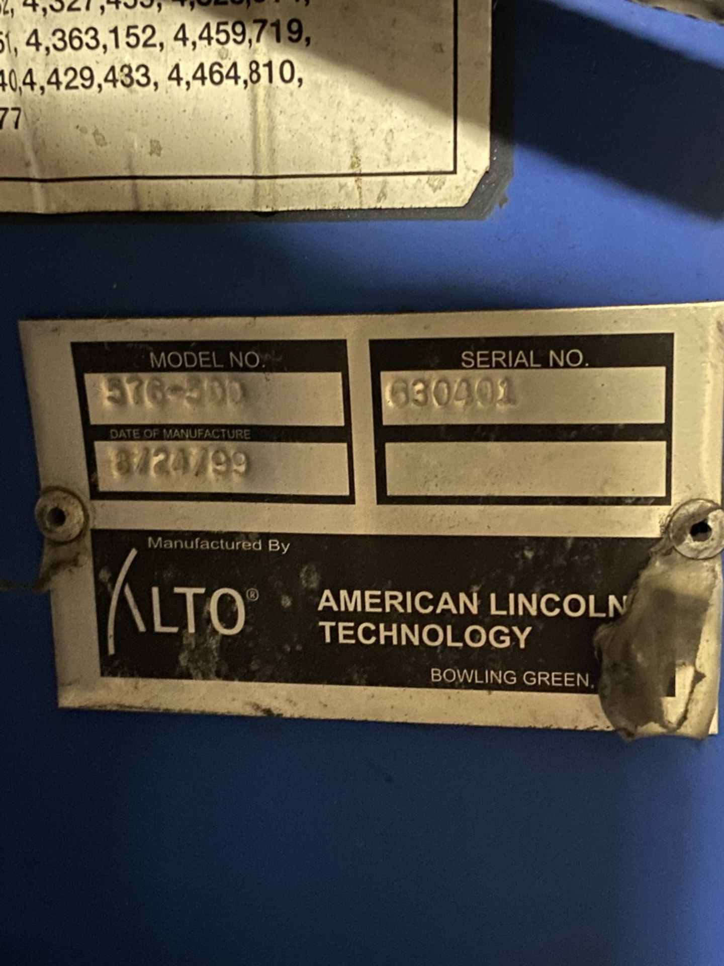 1999 American-Lincoln 576-500 Floor Sweeper LP-Gas Powered, 1535 Hours S/N 630401 - Image 6 of 6