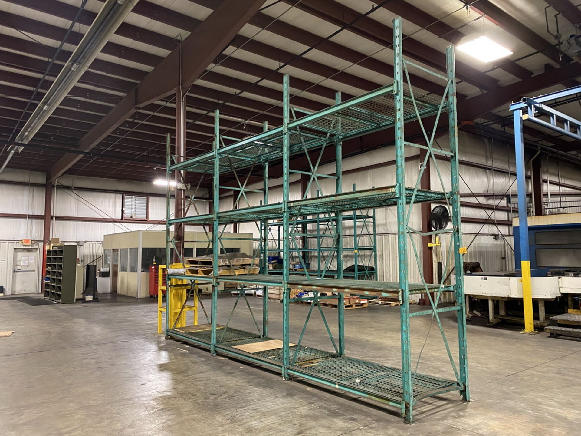 13 Sections of Various Sized Pallet Racking w/ 72'' Crossbeams and Wire Decking - Image 2 of 5