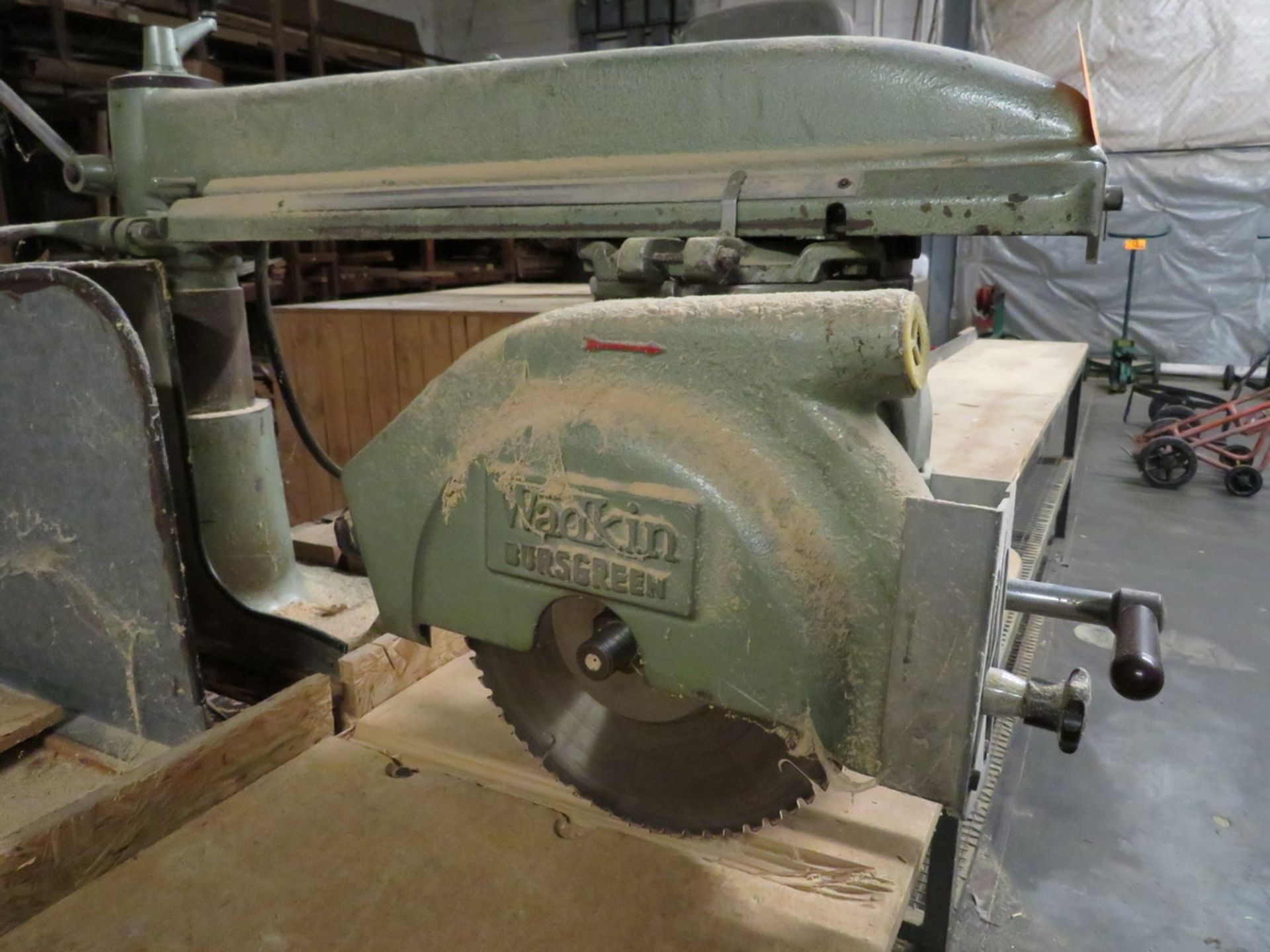 Wadkin Bursgreen Radial Saw 10", with Support Stand and Conveyor [Loc: Church Hill] - Image 3 of 3
