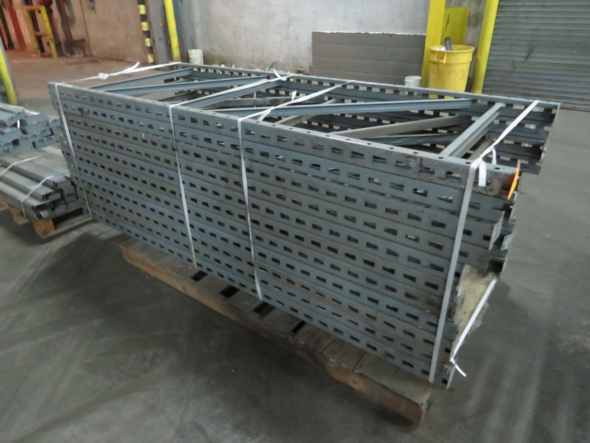 Lot of Pallet Rack Pieces to Include: (11) 6' Uprights, (12) 6' Horizontals [Loc: Dresden]