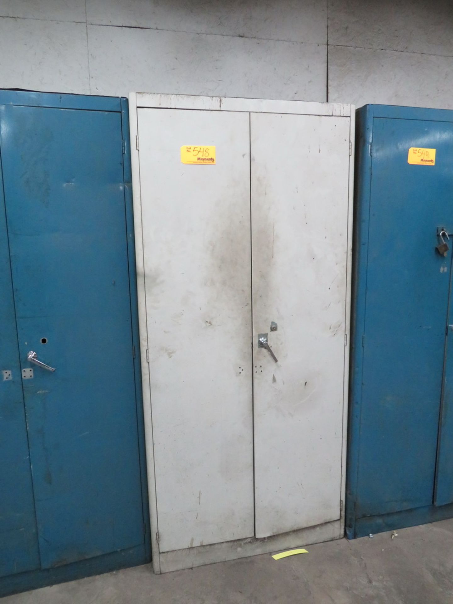 1-Door Metal Storage Cabinet with Contents to Include: Torch Gauges, Welding Gloves, Electrical