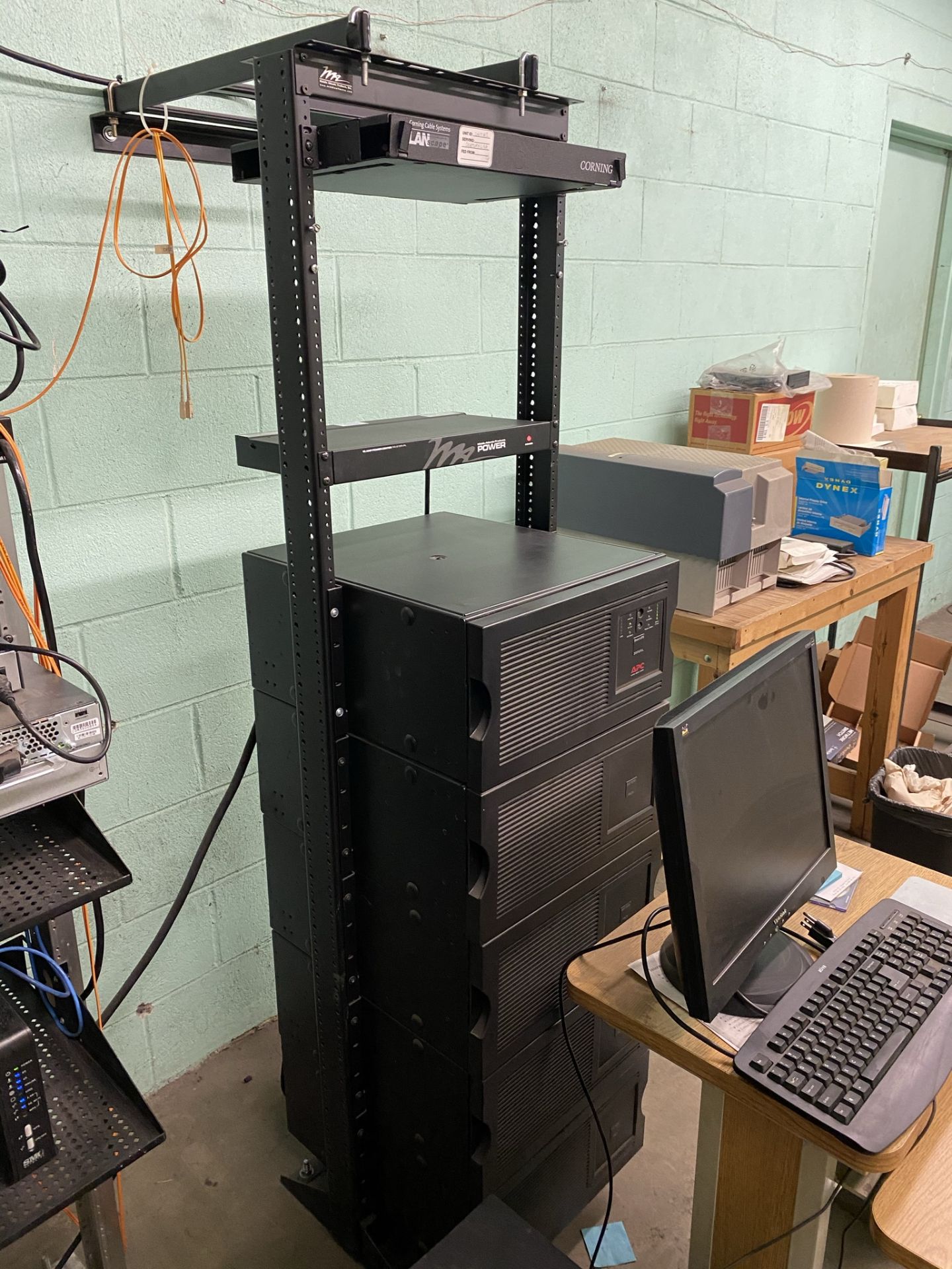 APC Smart-UPS 3000XL Uninterruptable Power Supply Stack with Rack [Loc: Church Hill, TN]