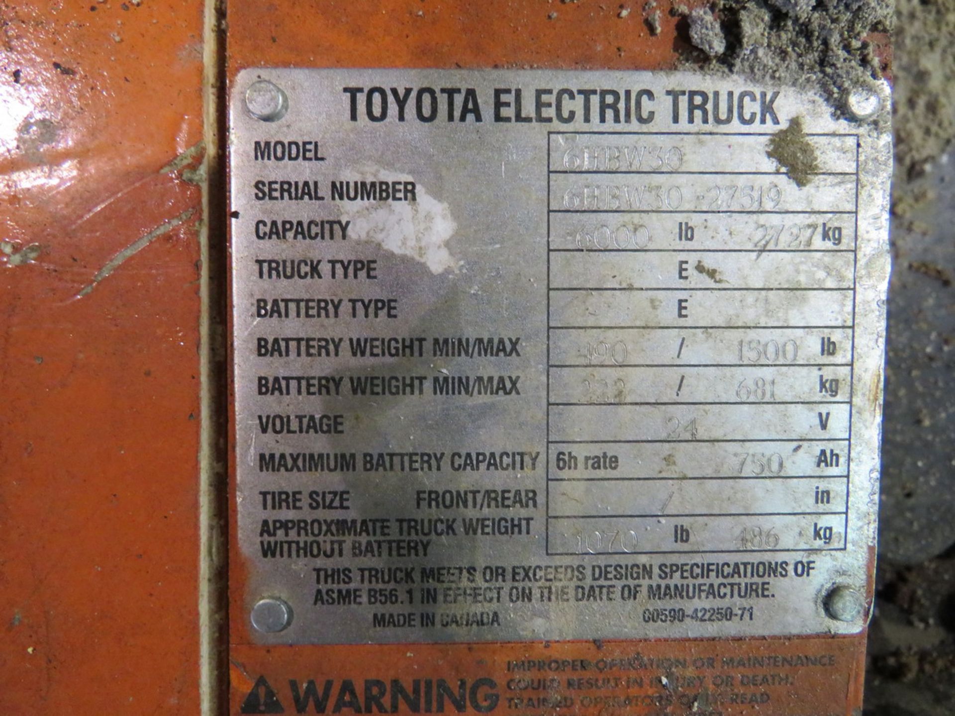 Toyota Electric Pallet Jack [Loc: Church Hill] - Image 3 of 3