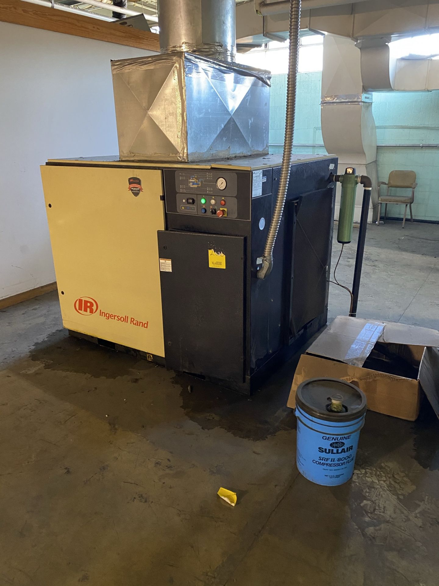 Ingersoll Rand Model UP6-50PE-125 SS 4 Air Compressor with IR Model TS2A Dryer and Silvan Industries