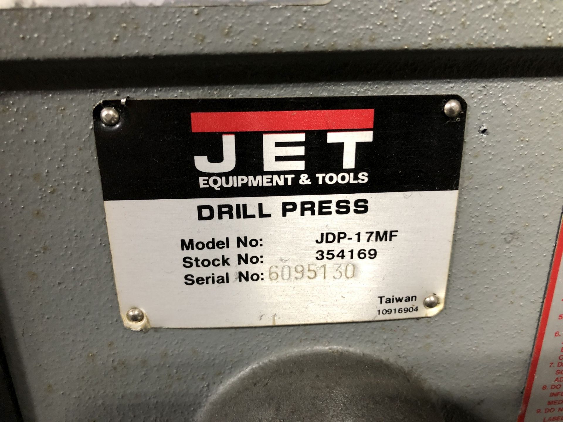 Jet 17" Floor Drill Press, Model JDP-17MF; Kurt 5" Machine Vise - Image 2 of 2