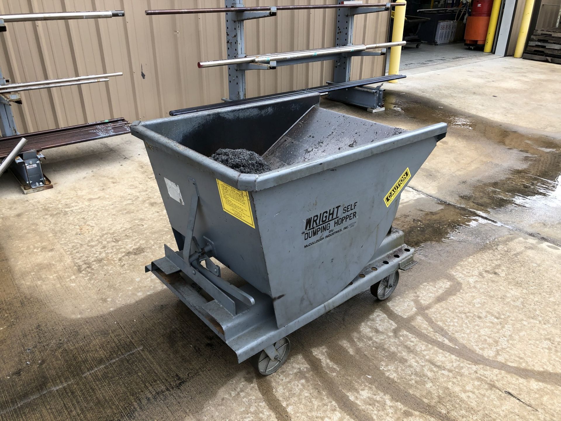 Wright 1/2 Cubic Yard Self-Dumping Hopper on Casters - Image 2 of 3