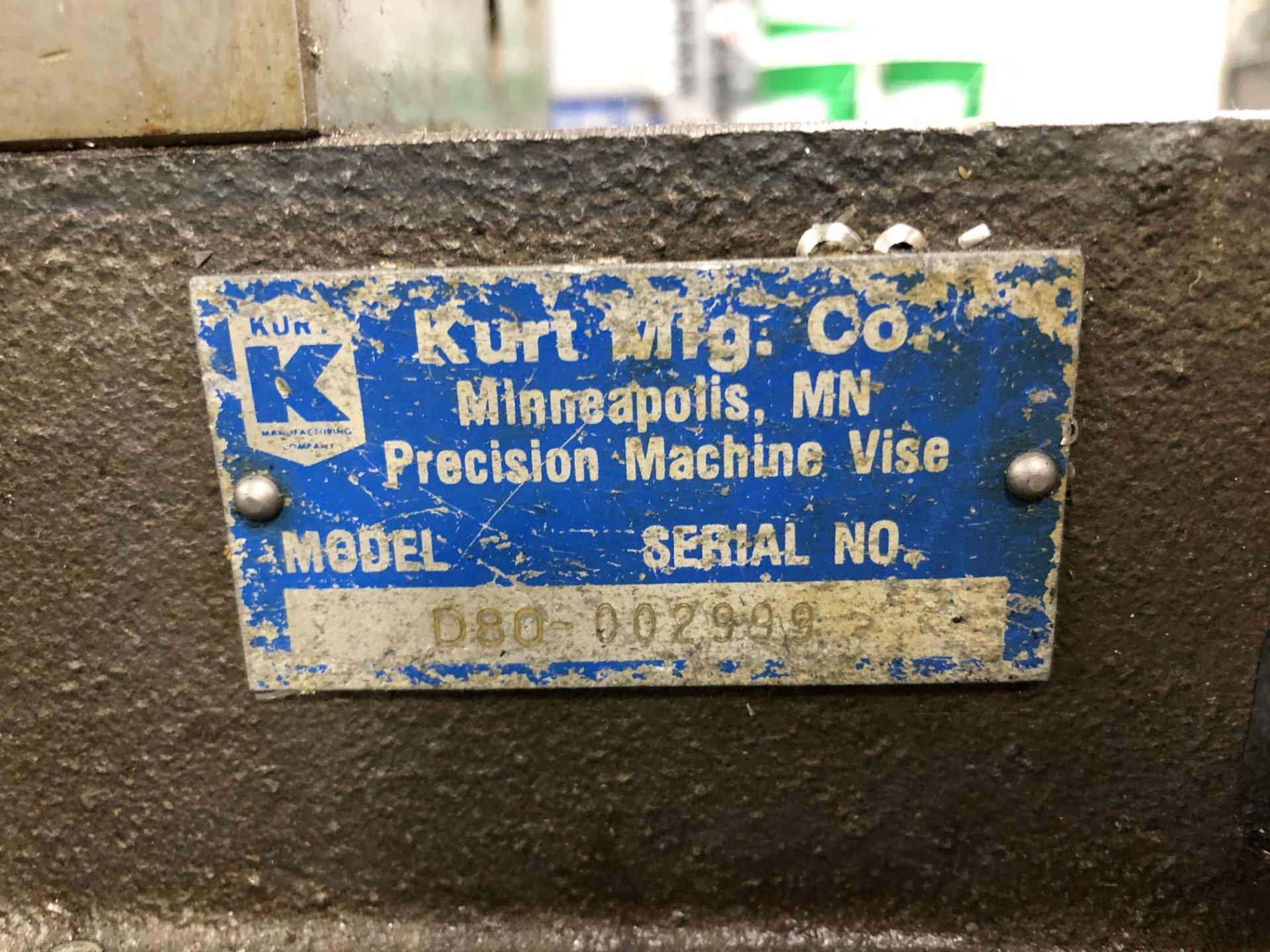 Kurt 8" Machine Vise, Model D80 - Image 3 of 3