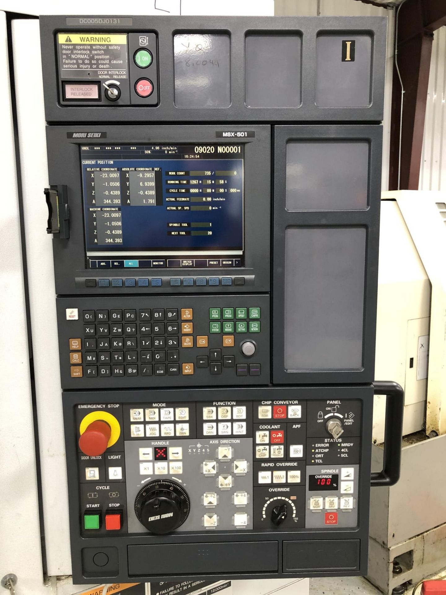 2004 Mori Seiki Duracenter 5 CNC Vertical Machining Center - Image 5 of 15