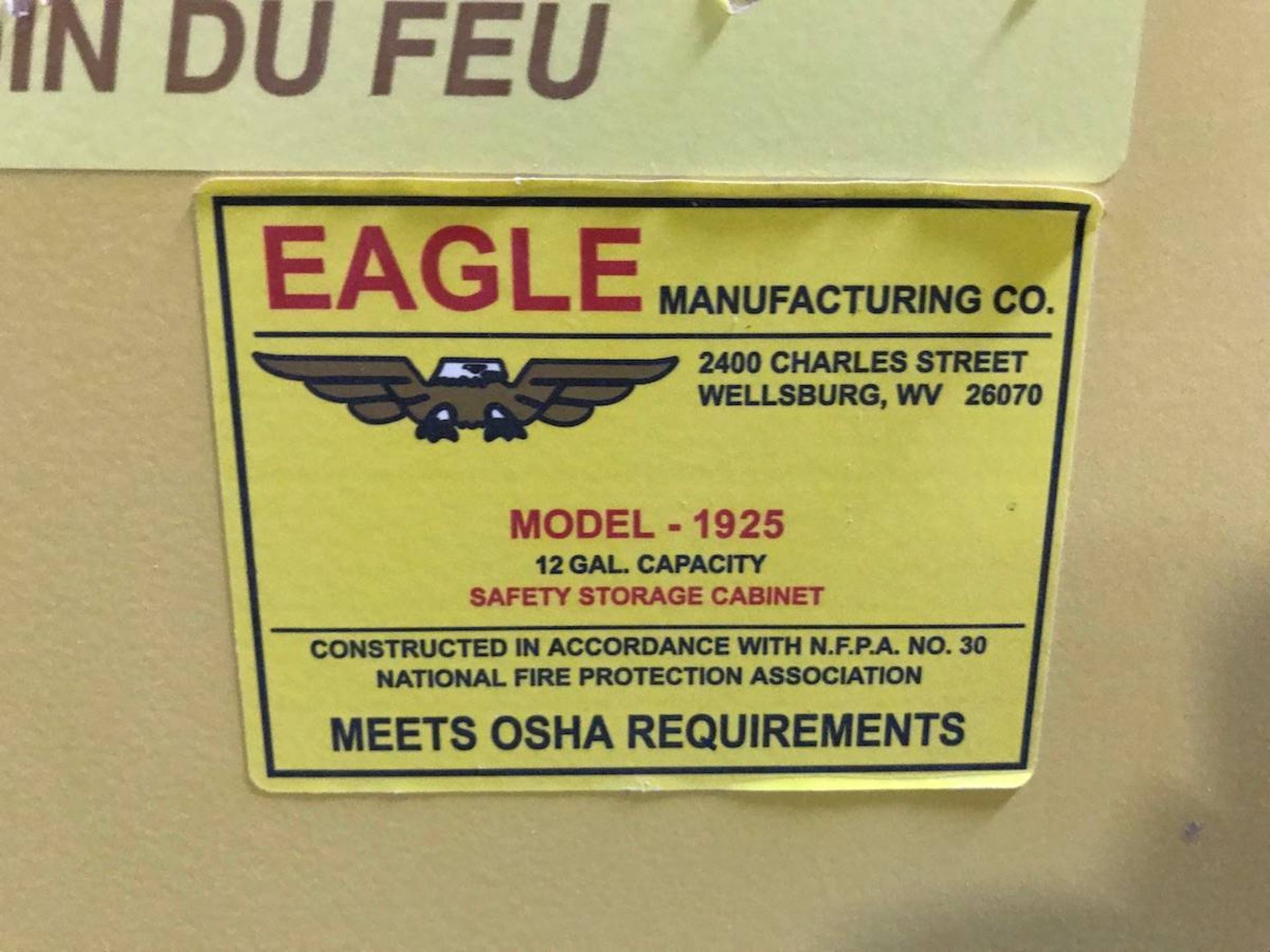 Eagle Flammable Cabinet - Image 2 of 2