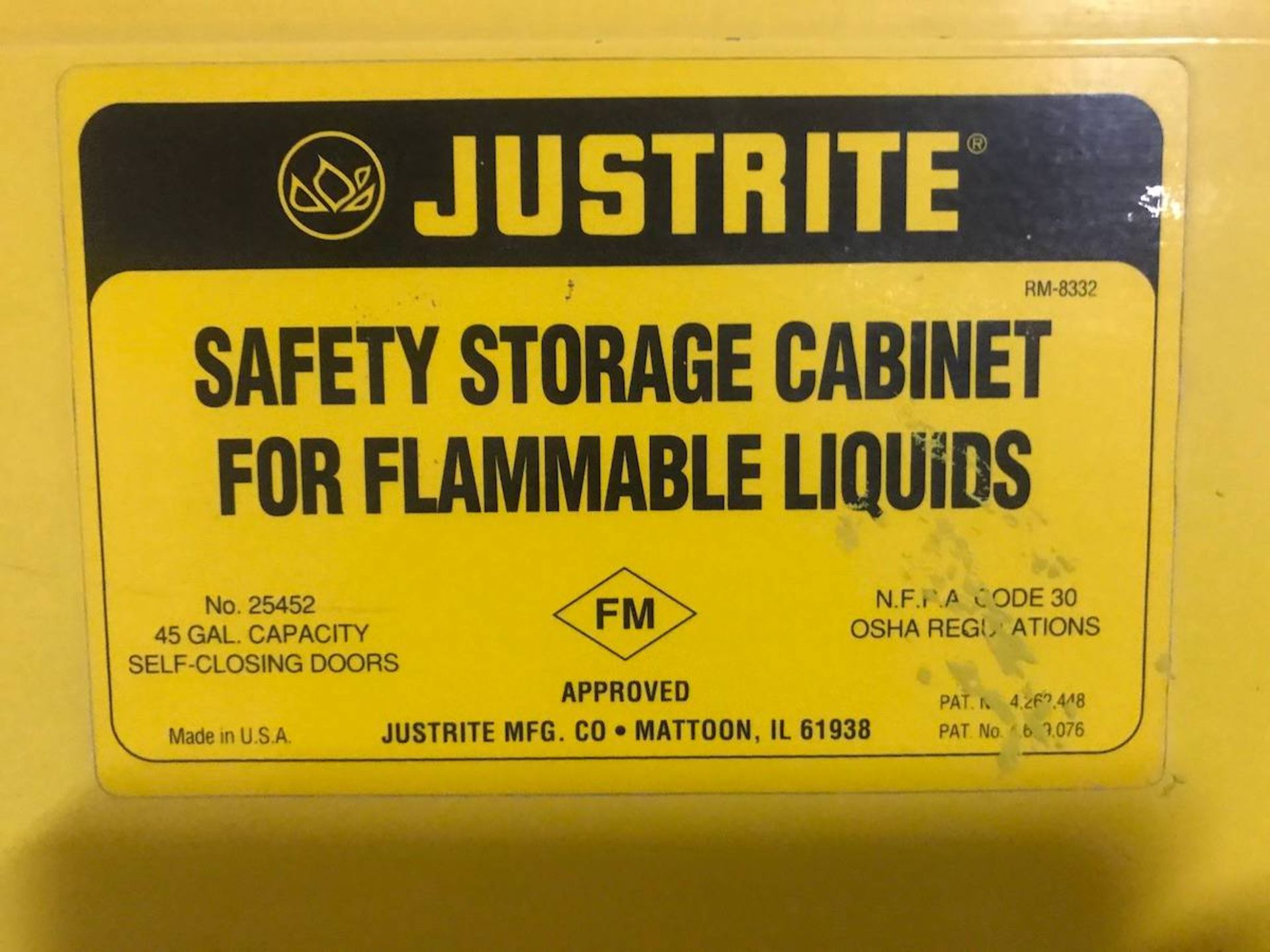 JustRite Flammable Cabinet - Image 2 of 2