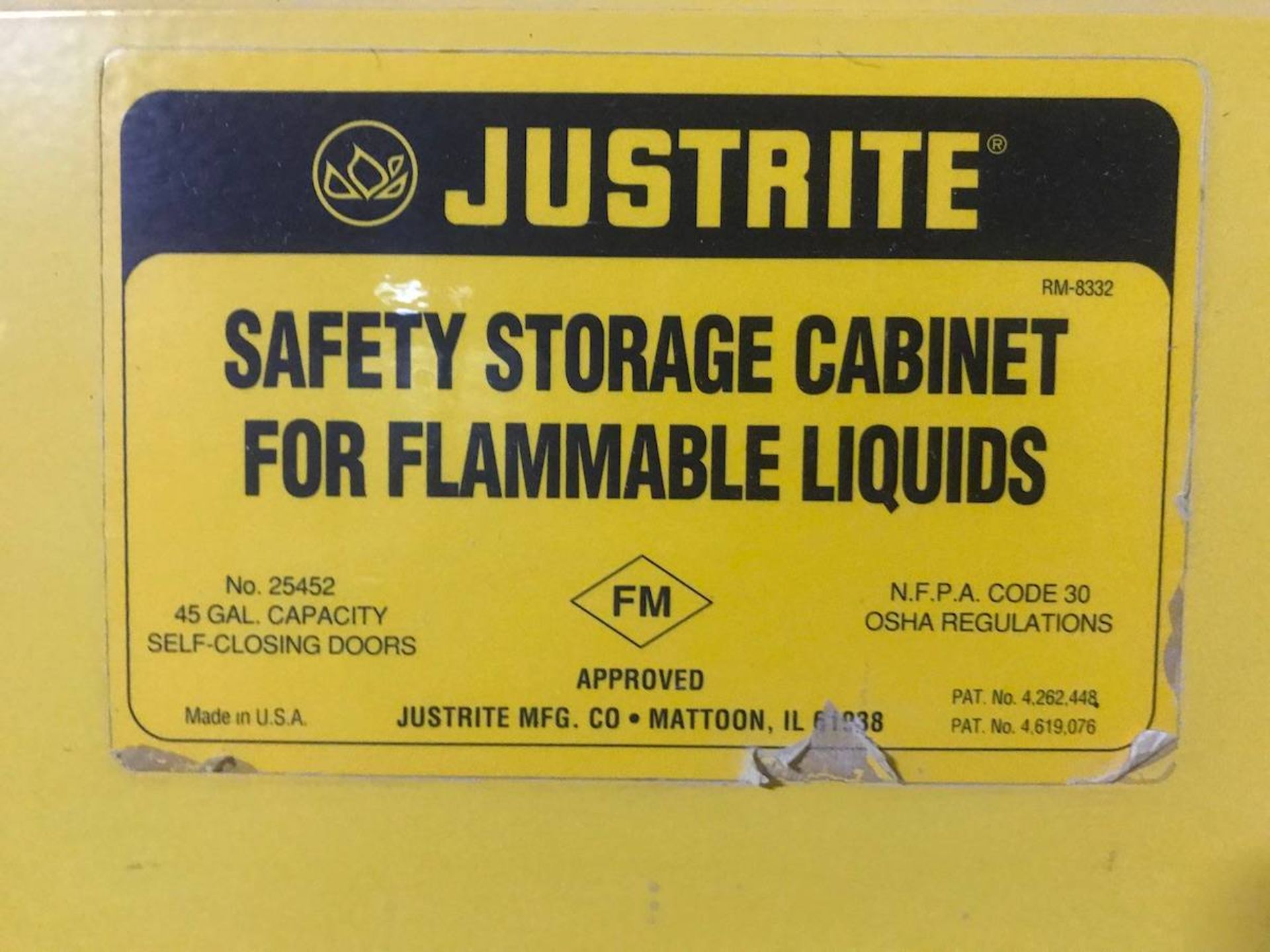 JustRite Flammable Cabinet - Image 2 of 2