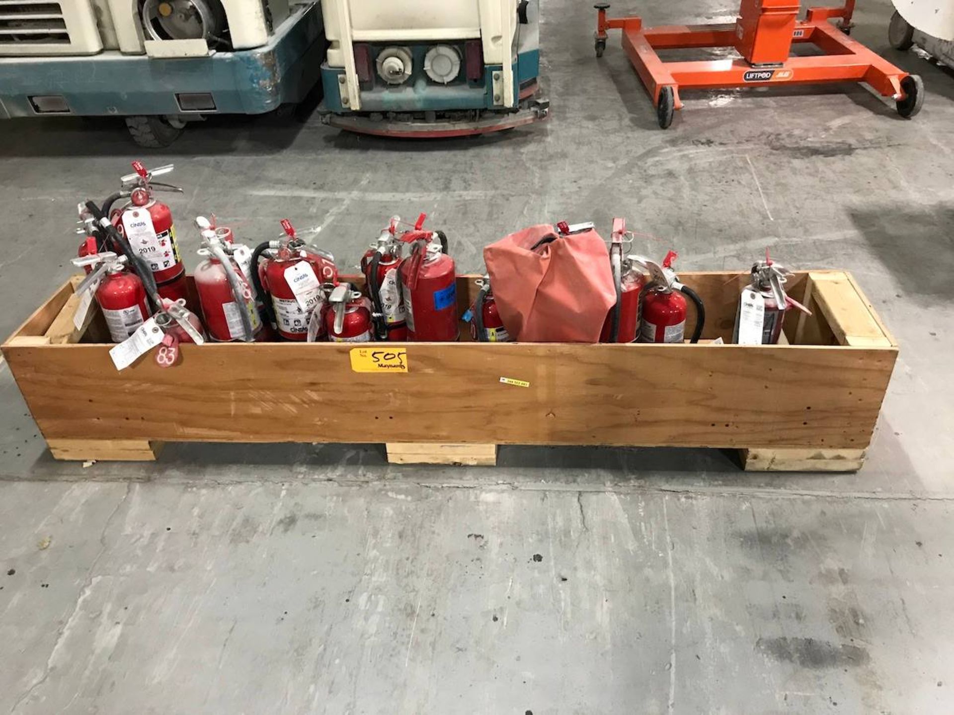 Lot of Various Fire Extinguishers
